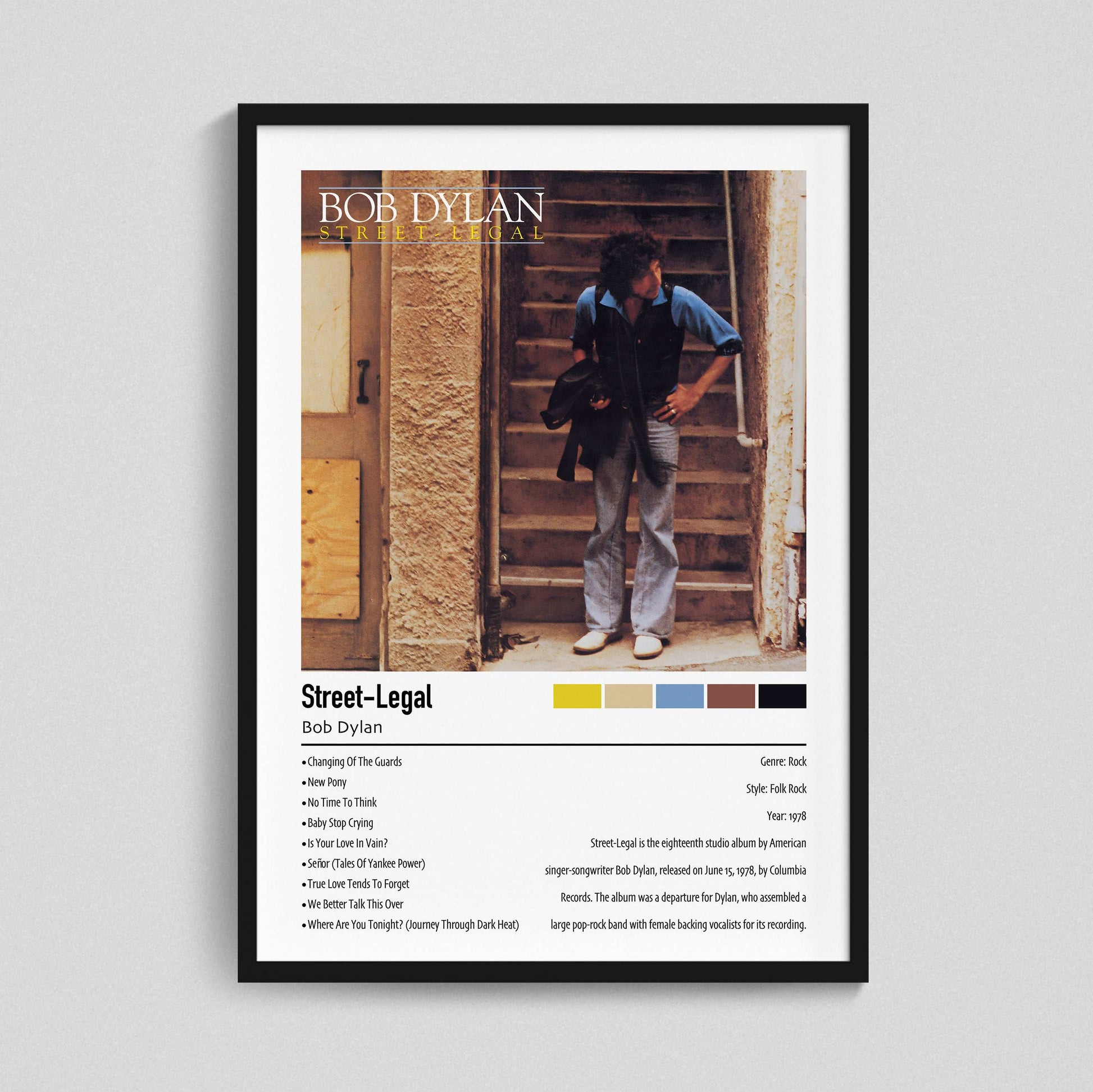 Bob Dylan | Street-Legal | Custom Album Cover Poster Print