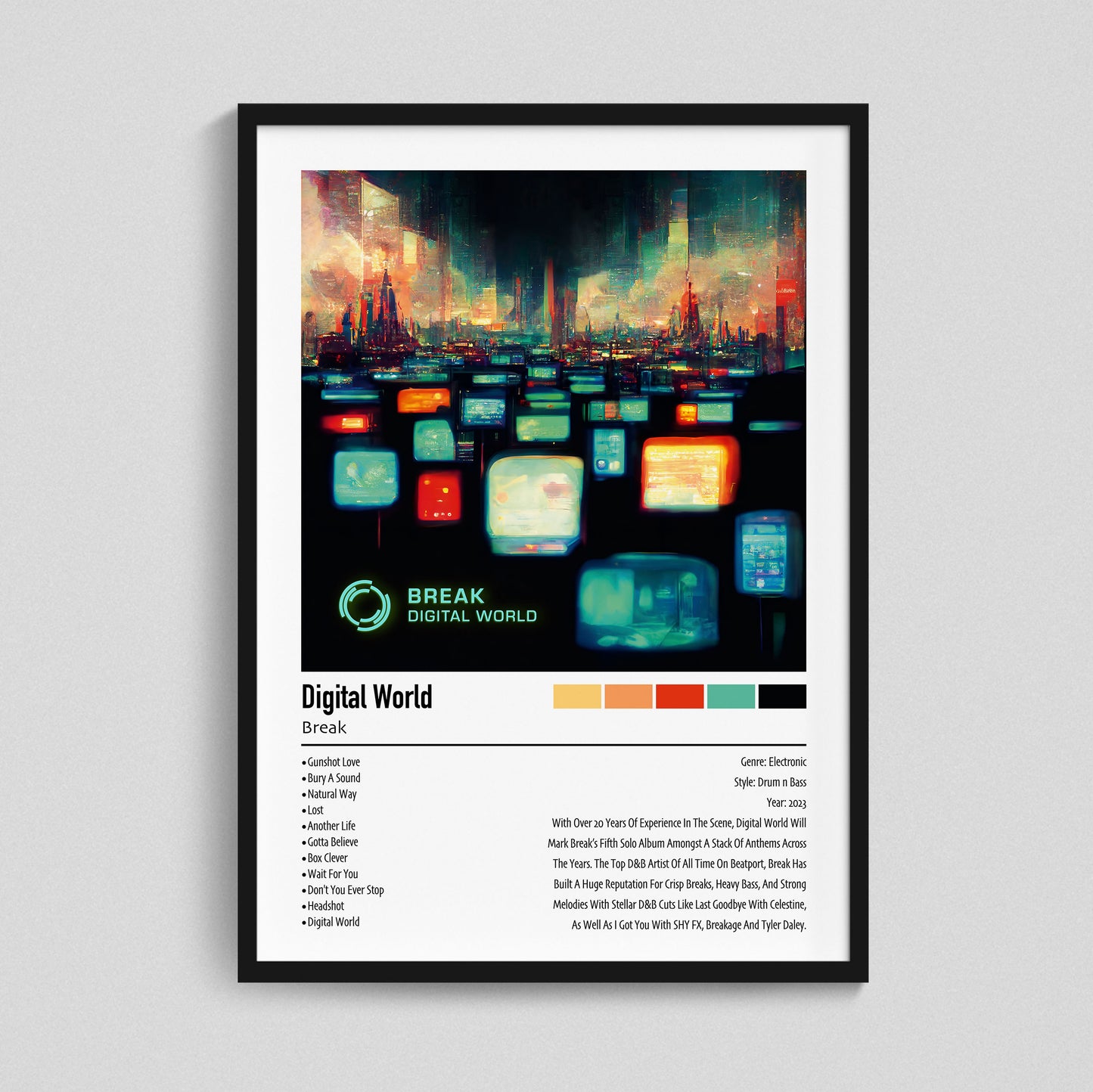 Break | Digital World | Custom Album Cover Poster Print