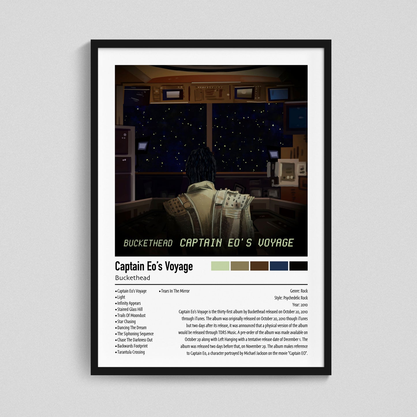 Buckethead | Captain Eo's Voyage | Custom Album Cover Poster Print