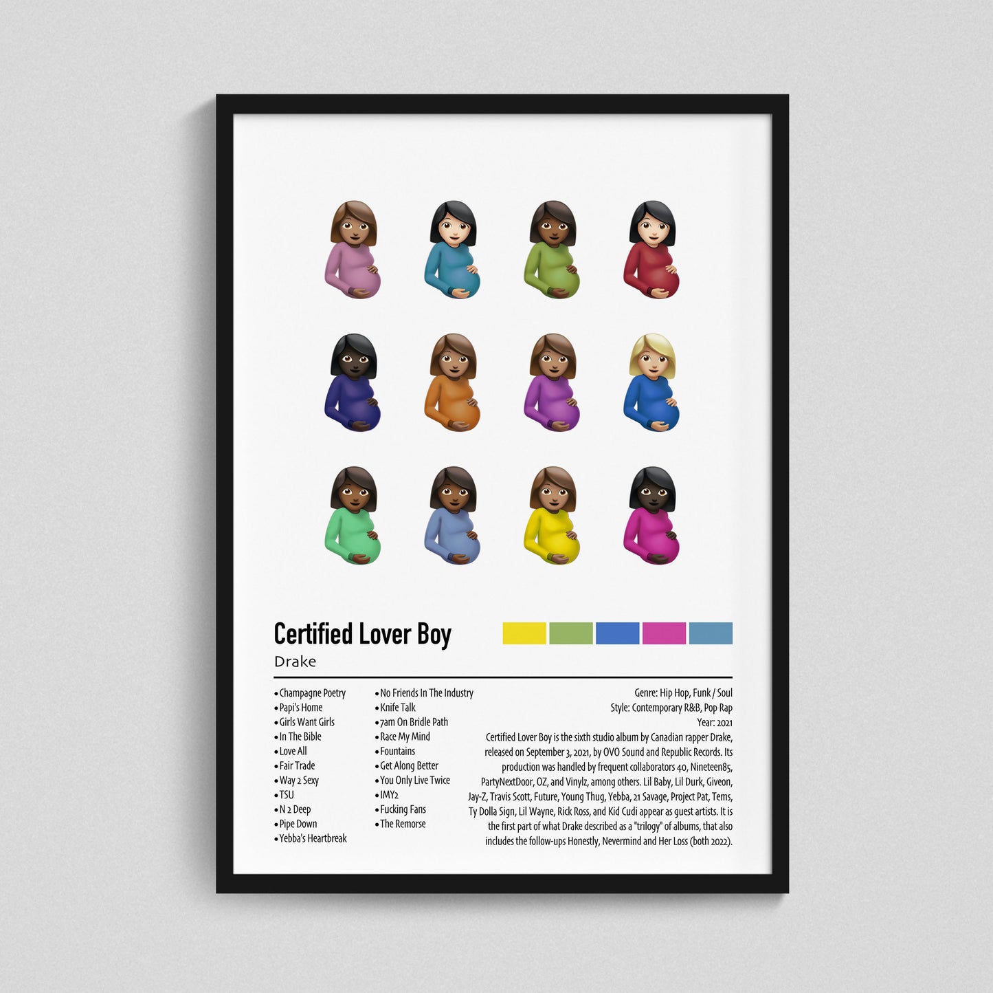 Drake | Certified Lover Boy | Custom Album Cover Poster Print