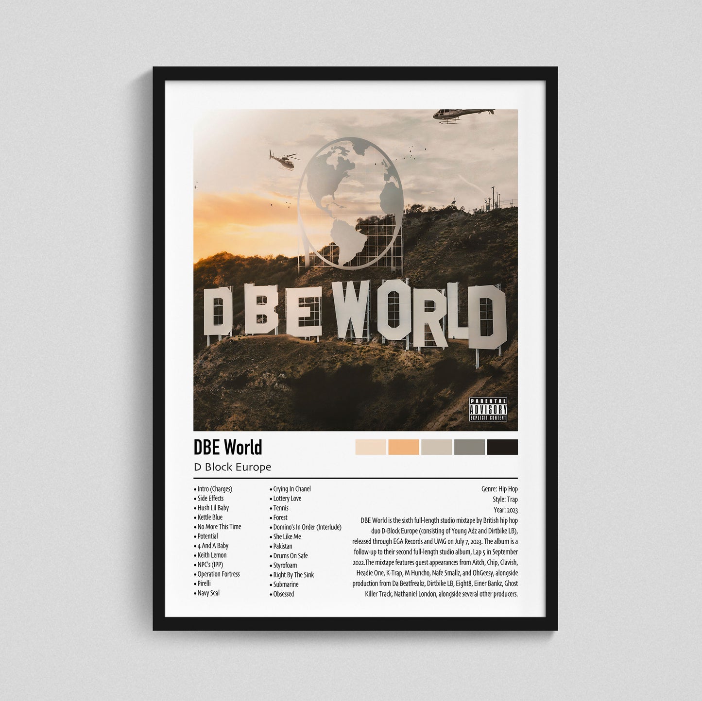 D Block Europe | DBE World | Custom Album Cover Poster Print