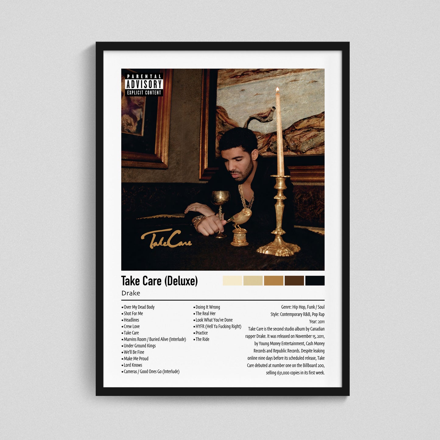 Drake | Take Care (Deluxe) | Custom Album Cover Poster Print