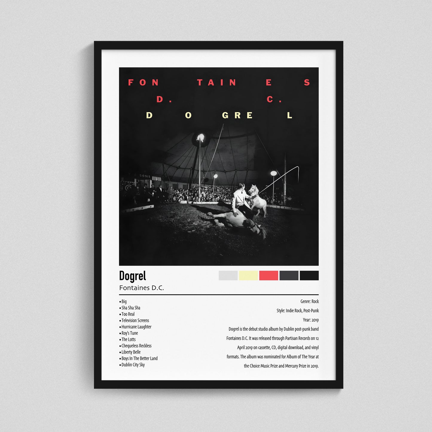 Fontaines D.C. | Dogrel | Custom Album Cover Poster Print