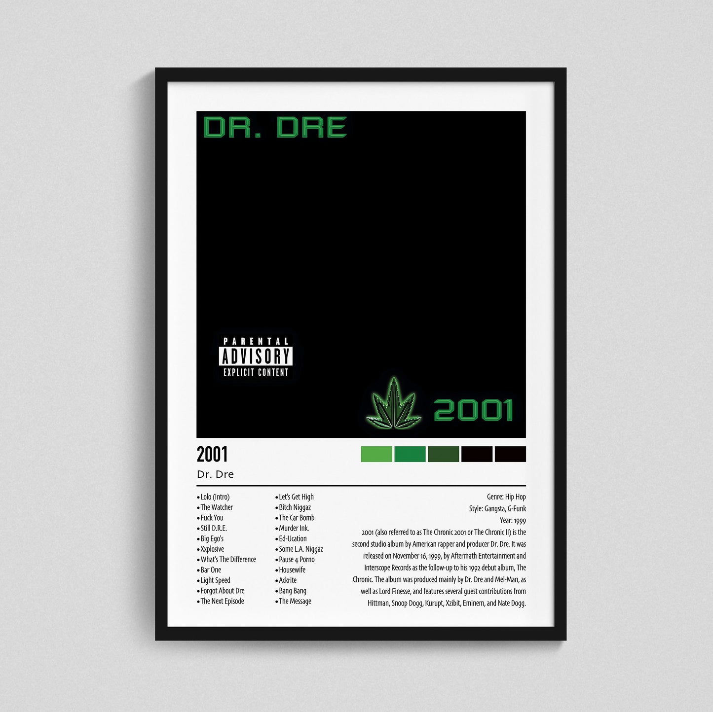 Dr. Dre | 2001 | Custom Album Cover Poster Print