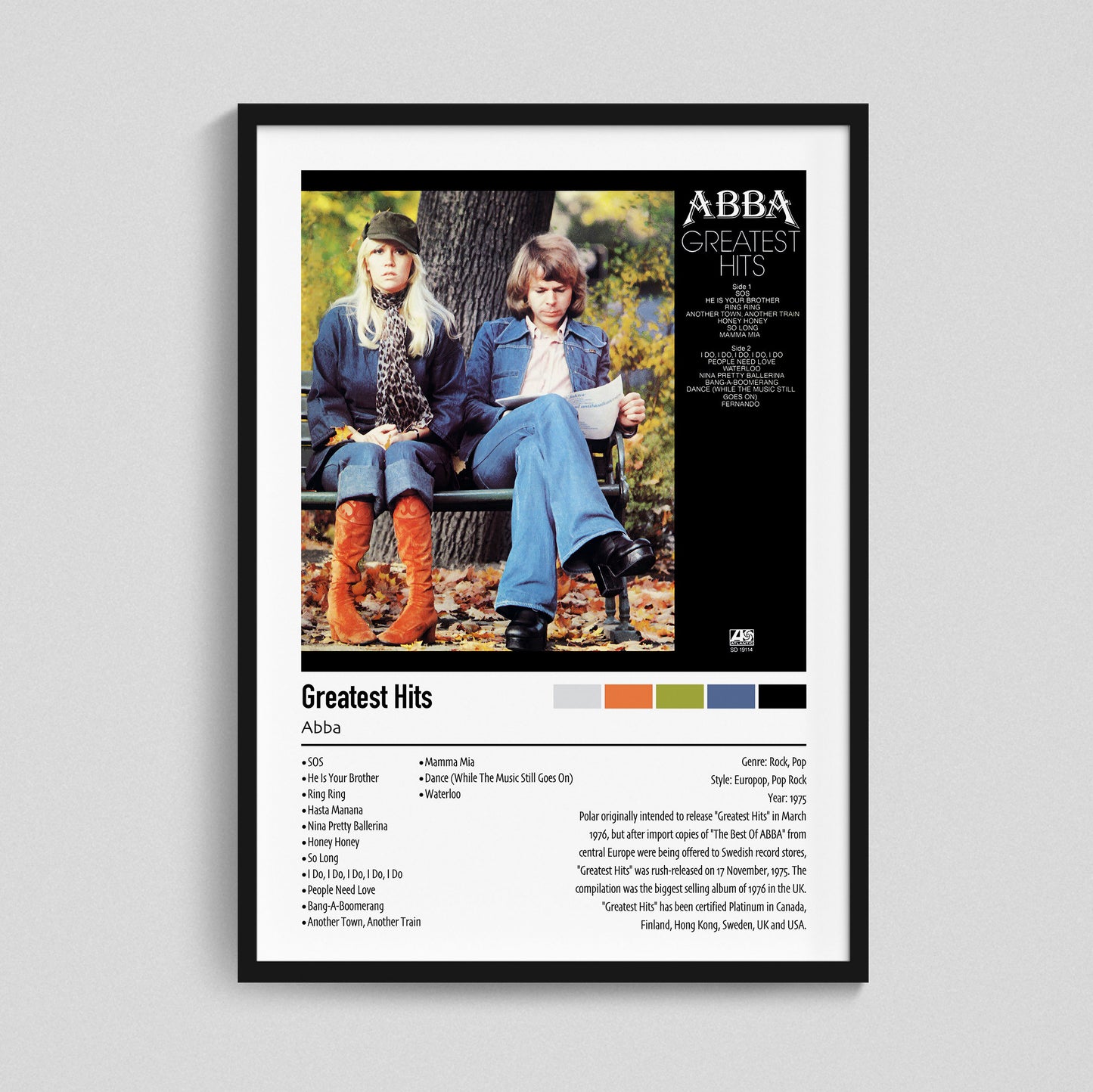 ABBA | Greatest Hits | Custom Album Cover Poster Print