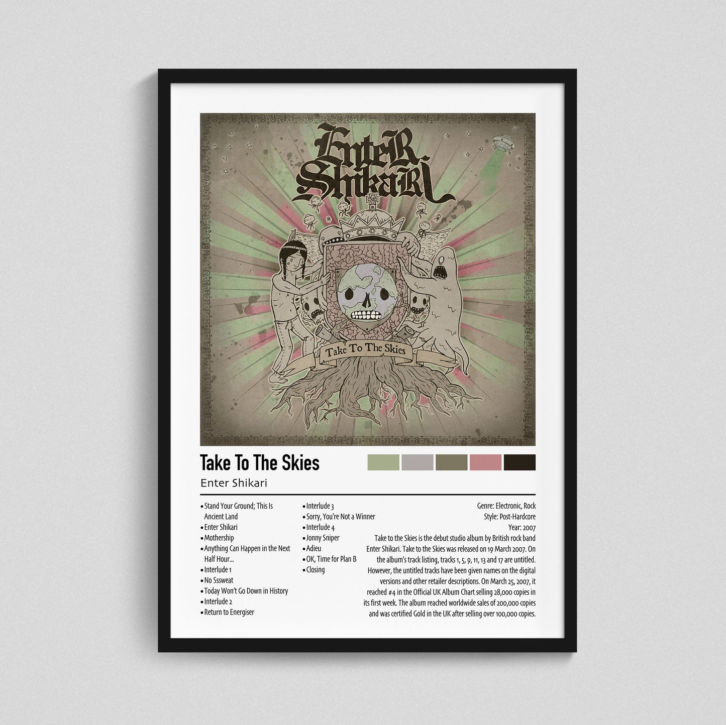 Enter Shikari | Take To The Skies | Custom Album Cover Poster Print