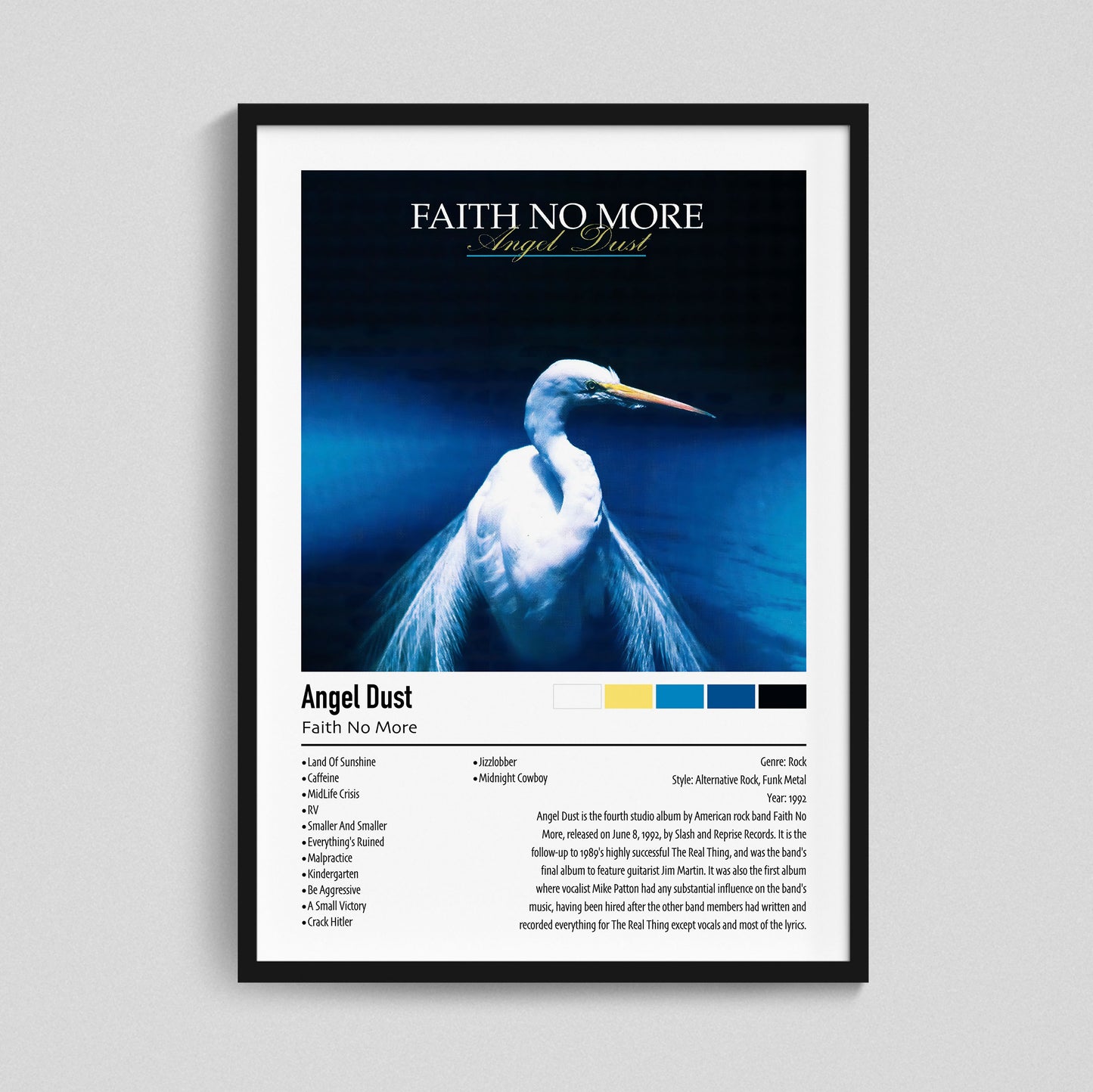Faith No More | Angel Dust | Custom Album Cover Poster Print