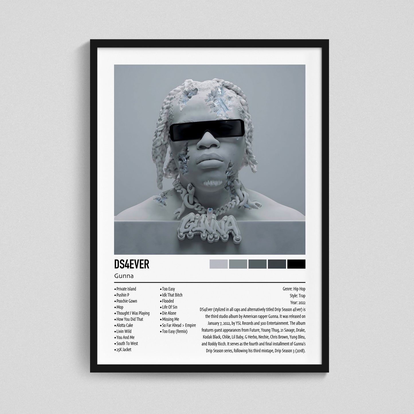 Gunna | DS4EVER | Custom Album Cover Poster Print