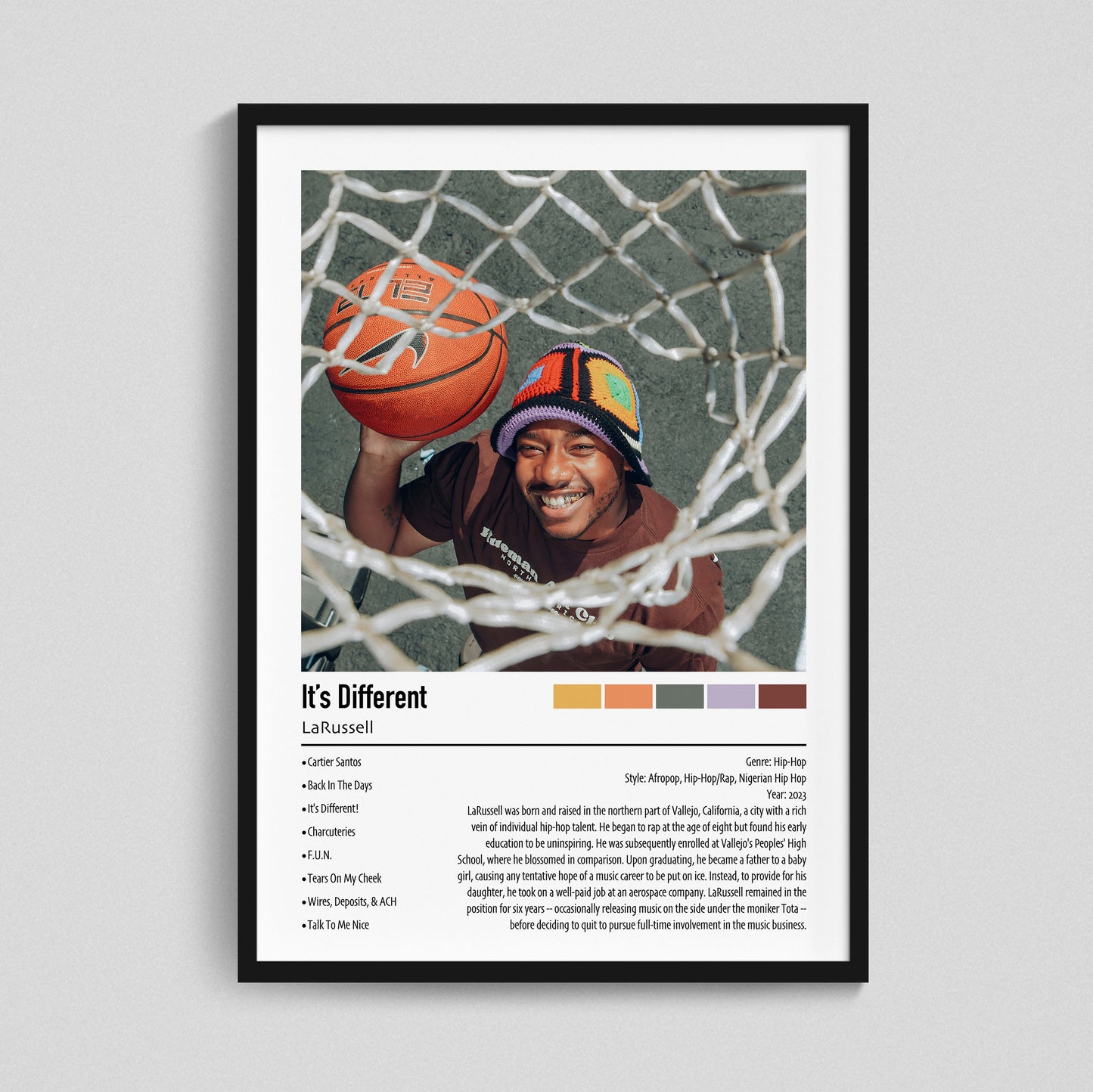 LaRussell | It's Different | Custom Album Cover Poster Print