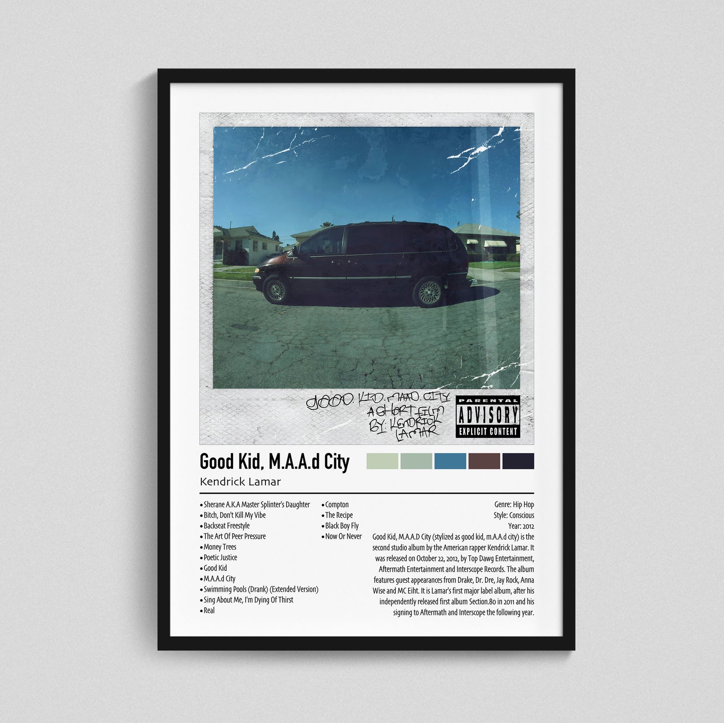 Kendrick Lamar | Good Kid, m.A.A.d City (Deluxe) | Custom Album Cover Poster Print