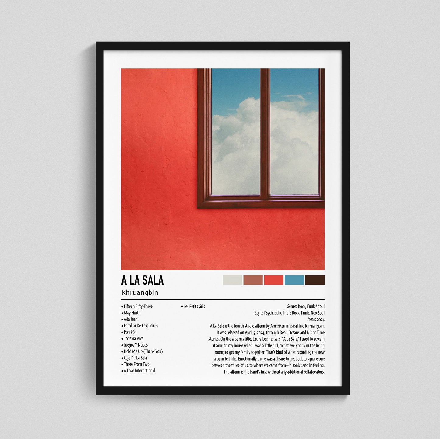 Khruangbin | A LA SALA | Custom Album Cover Poster Print