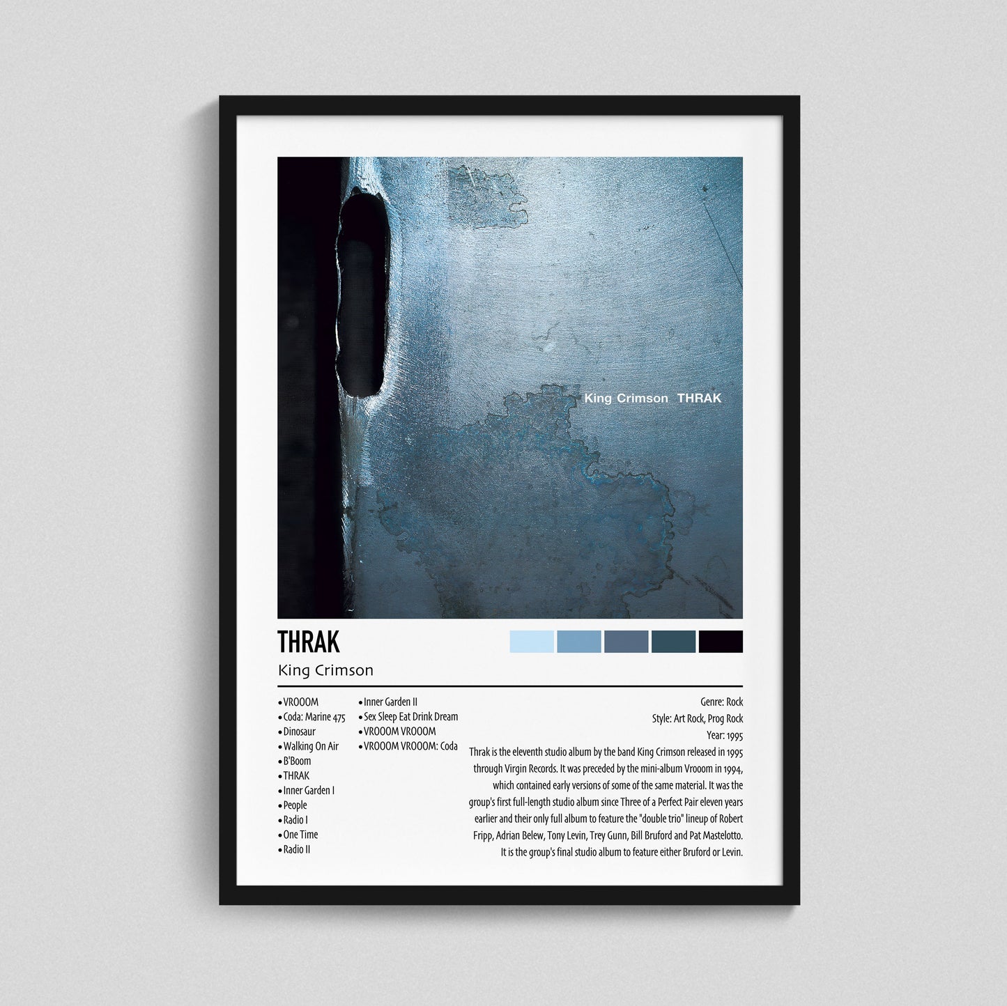 King Crimson | THRAK | Custom Album Cover Poster Print