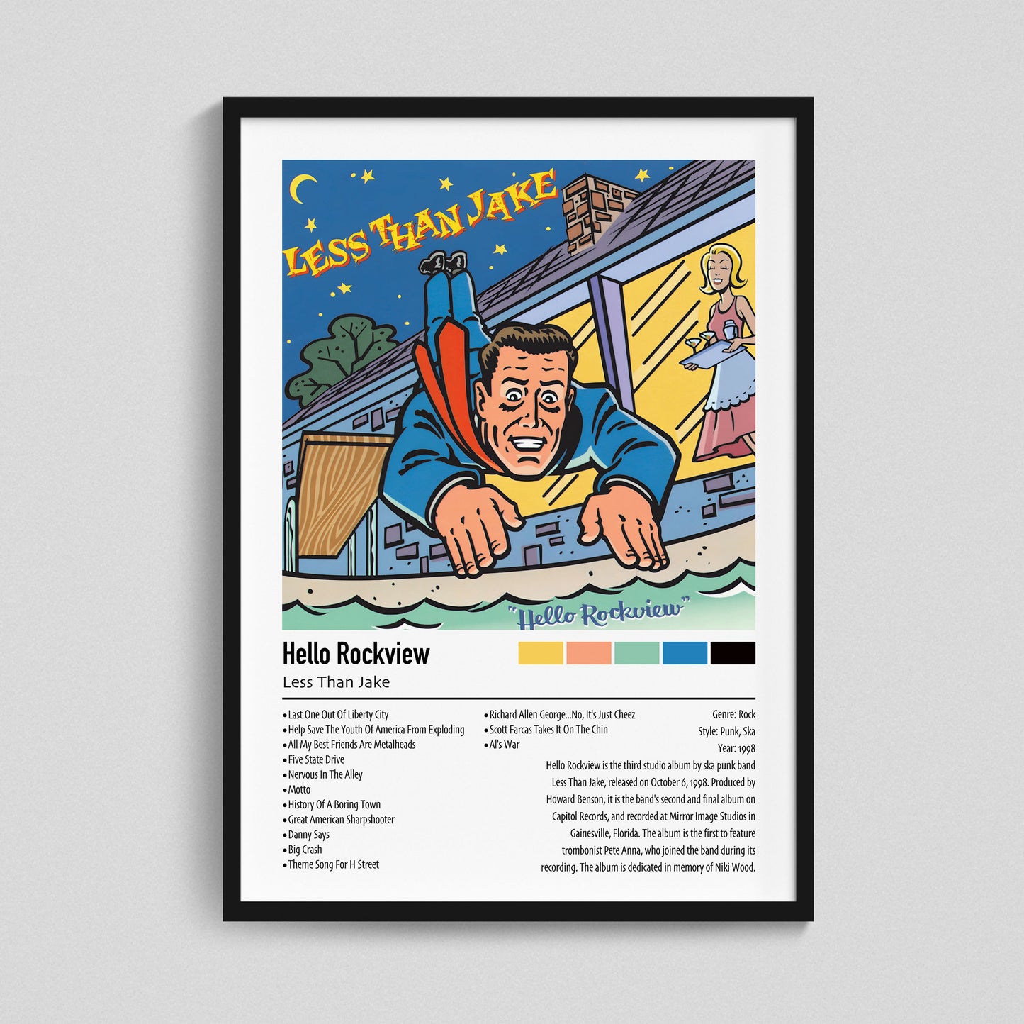 Less Than Jake | Hello Rockview | Custom Album Cover Poster Print