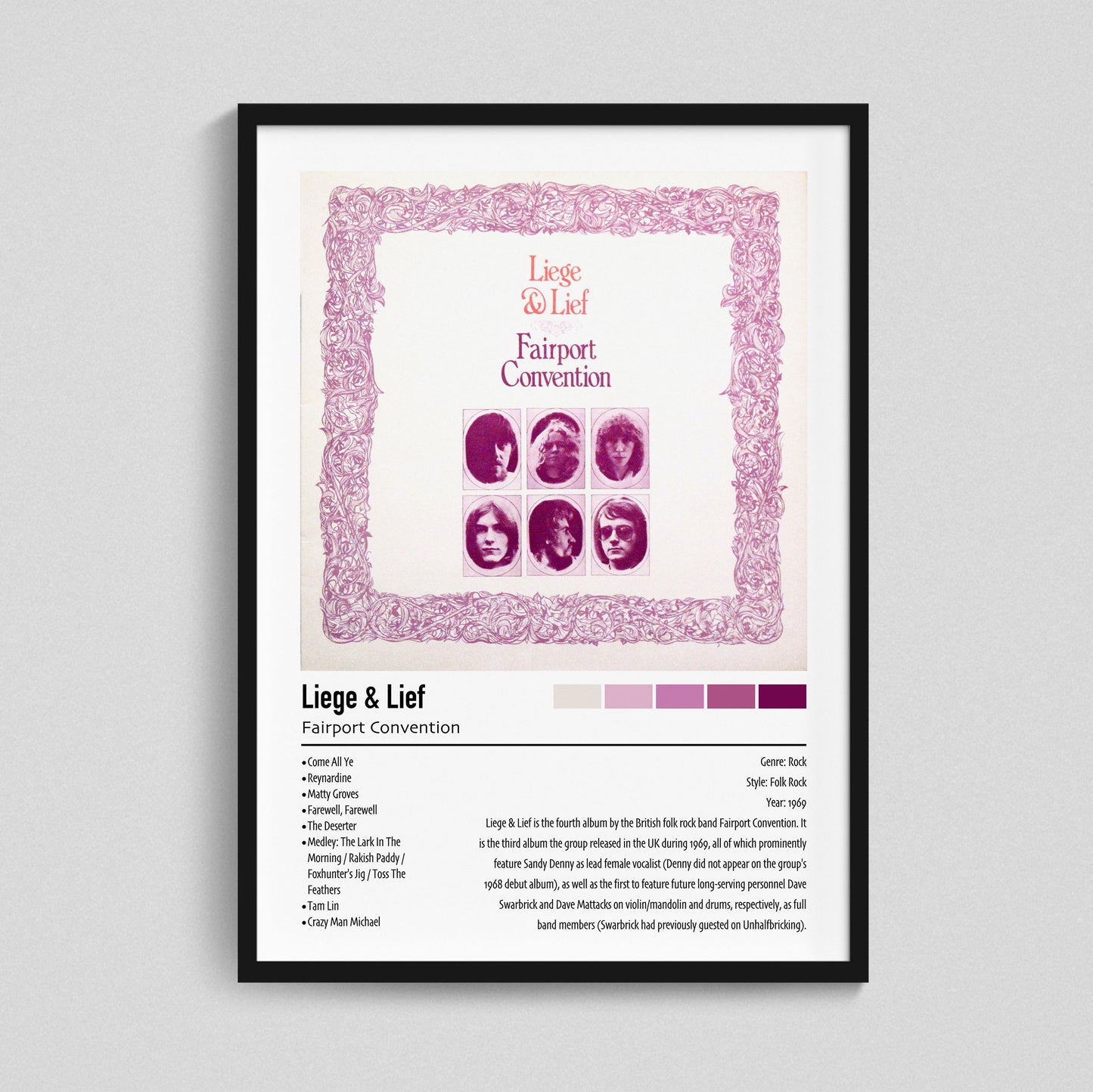 Fairport Convention | Liege & Lief | Custom Album Cover Poster Print