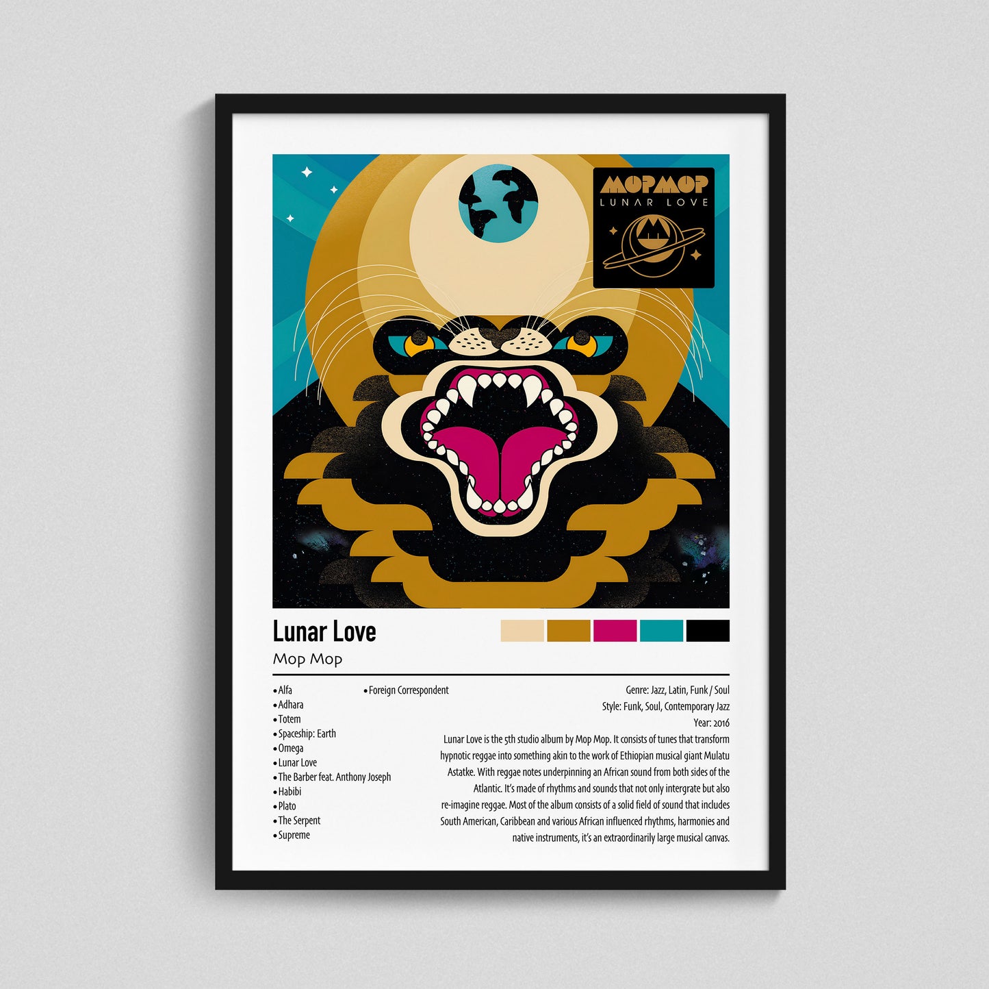 Mop Mop | Lunar Love | Custom Album Cover Poster Print