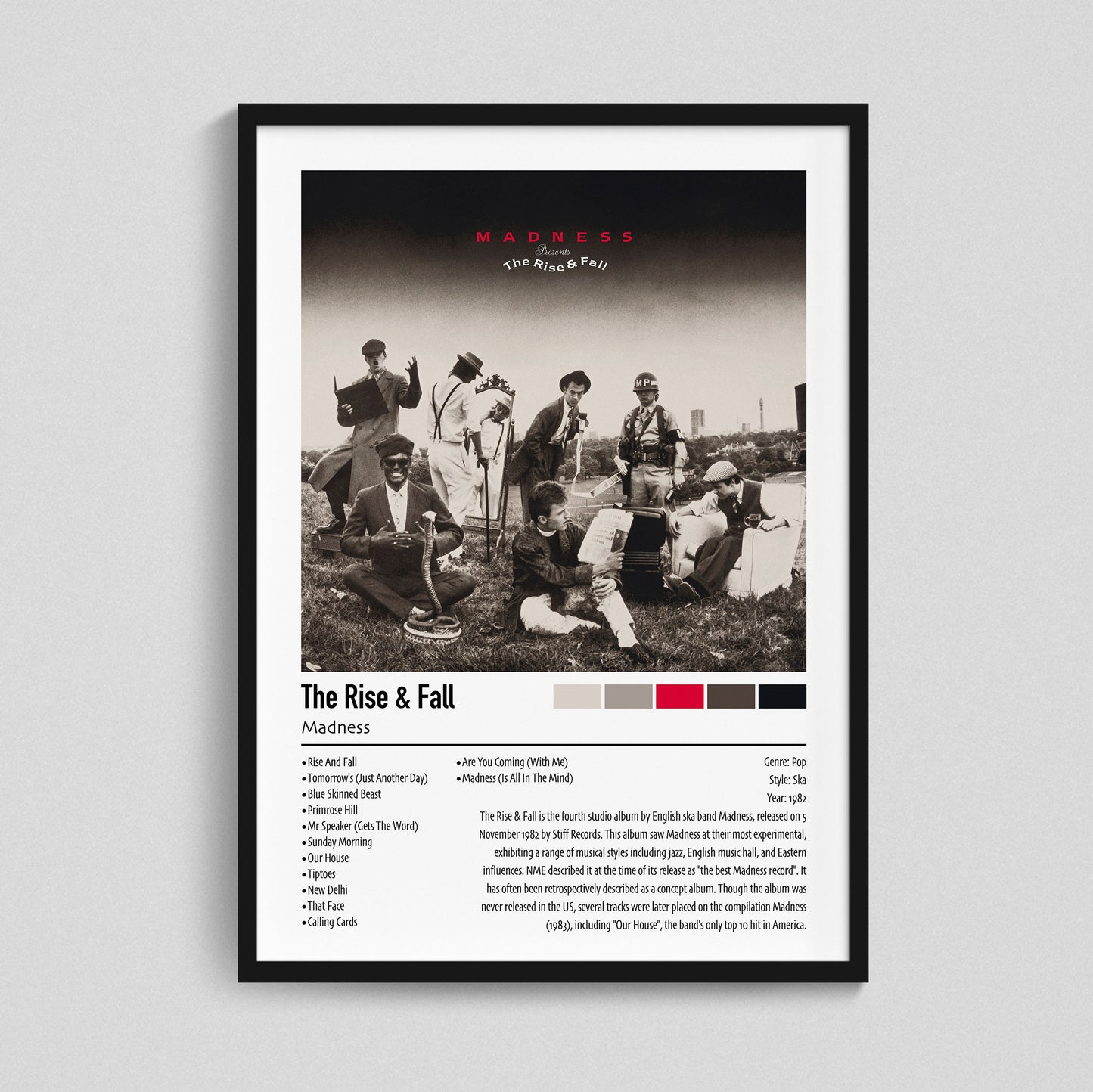 Madness | The Rise & Fall | Custom Album Cover Poster Print