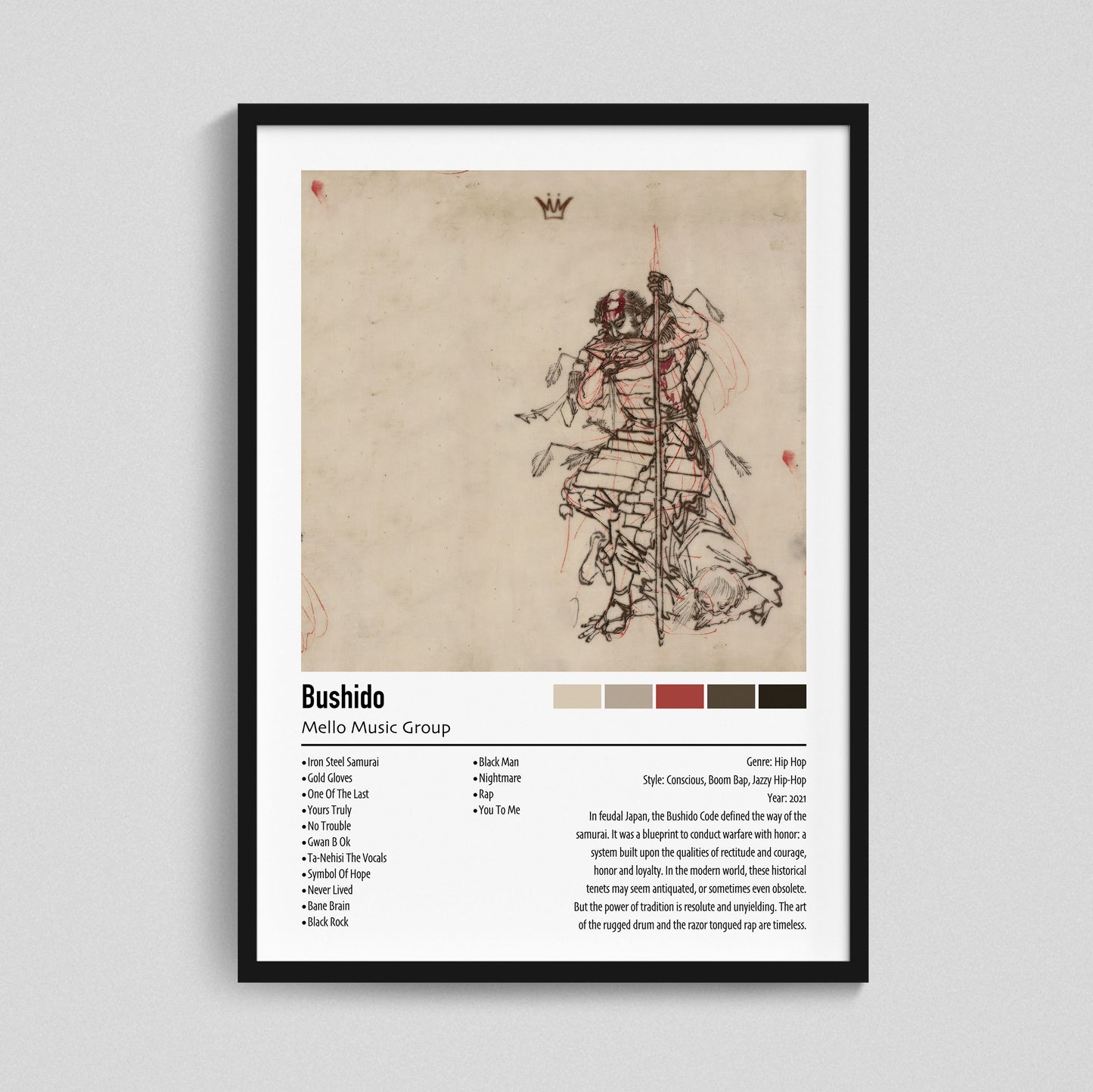 Bushido | Mello Music Group | Custom Album Cover Poster Print