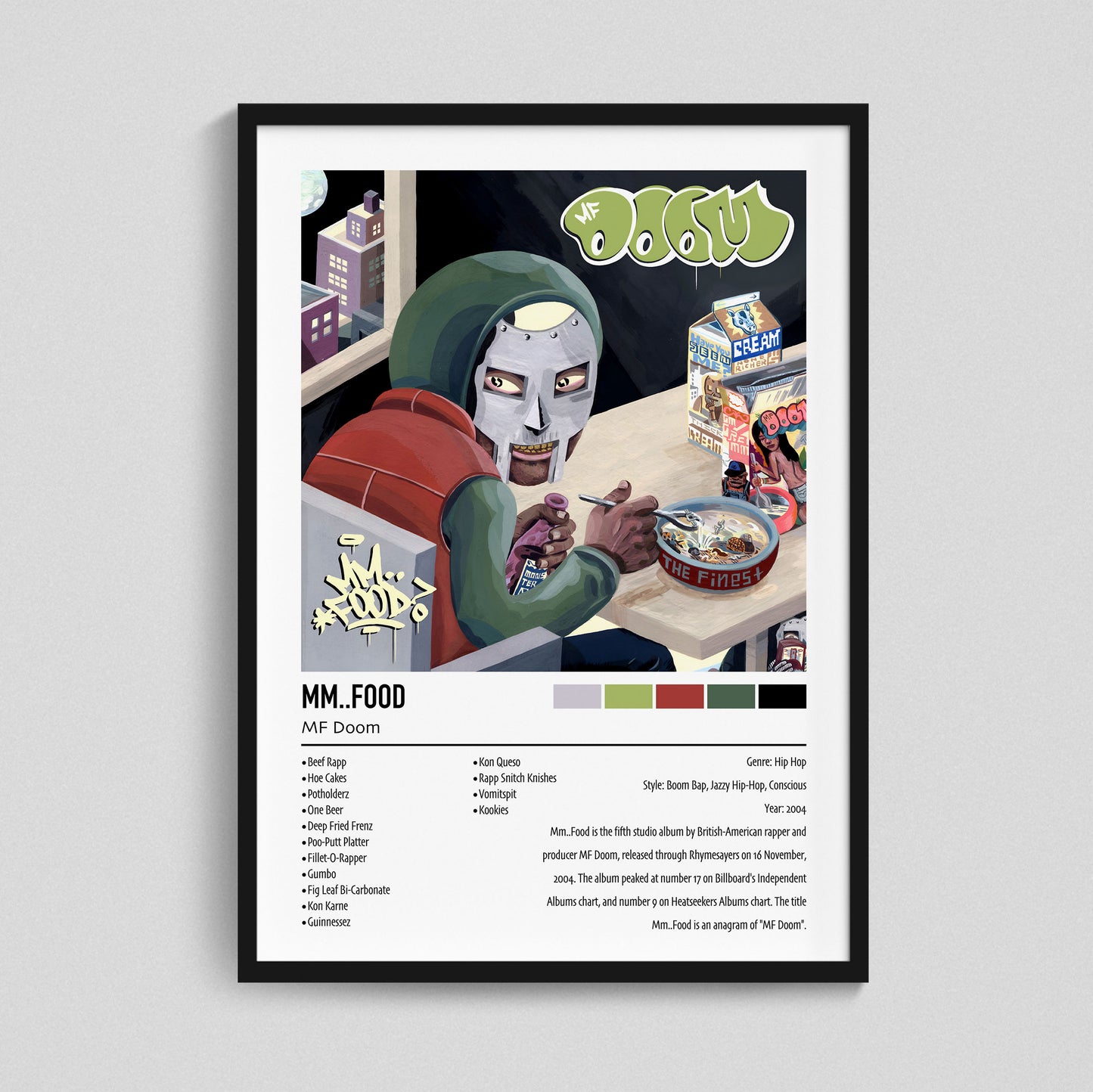 MF Doom | Mm. FOOD | Custom Album Cover Poster Print