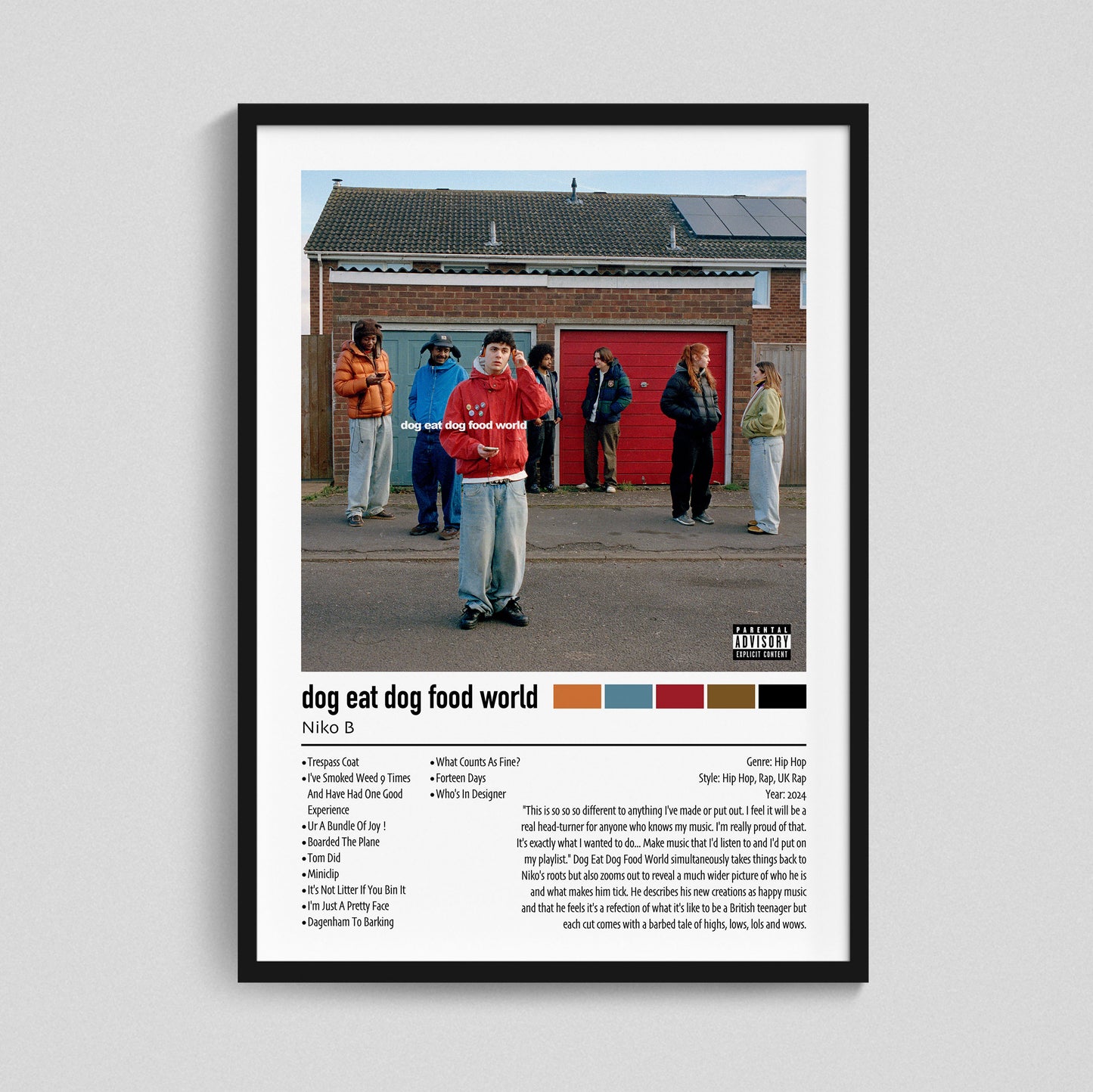 Nico B | dog eat dog food world | Custom Album Cover Poster Print