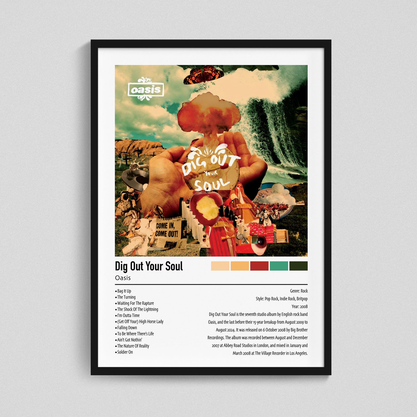 Oasis | Dig Out Your Soul | Custom Album Cover Poster Print
