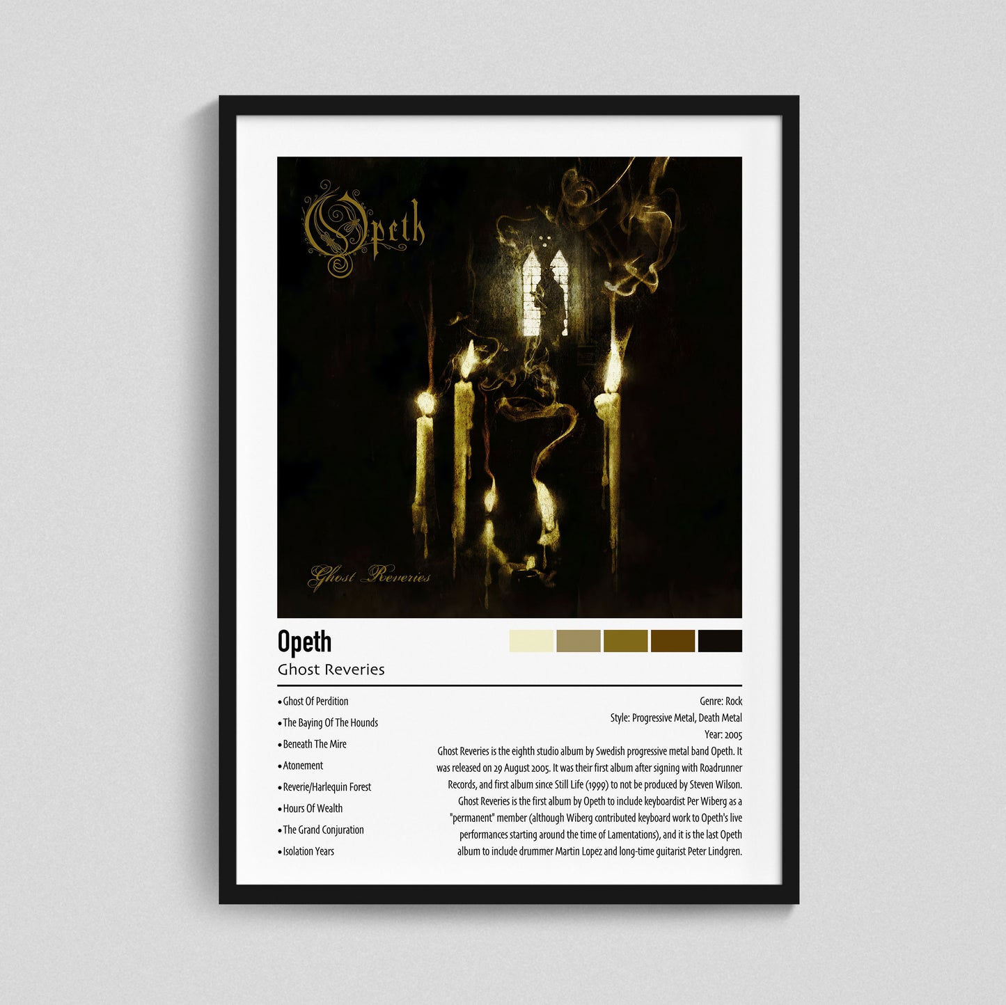 Ghost Reveries | Opeth | Custom Album Cover Poster Print