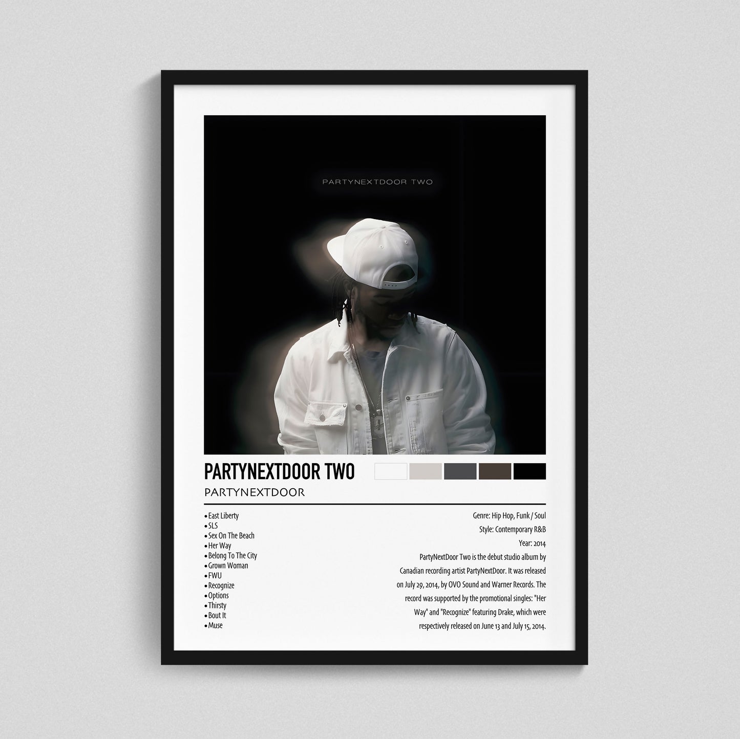 PARTYNEXTDOOR | PARTYNEXTDOOR TWO | Custom Album Cover Poster Print