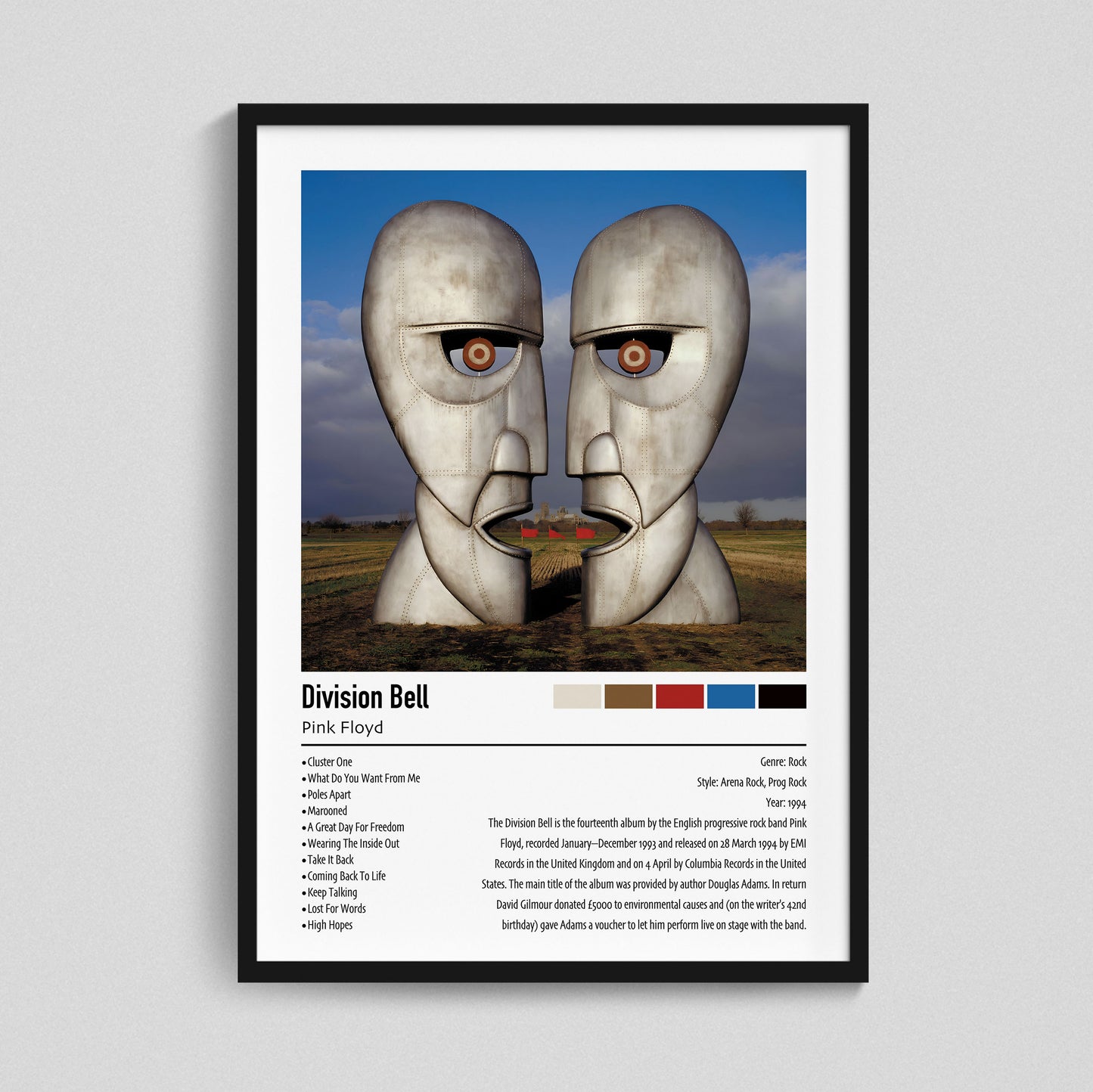 Pink Floyd | Division Bell | Custom Album Cover Poster Print