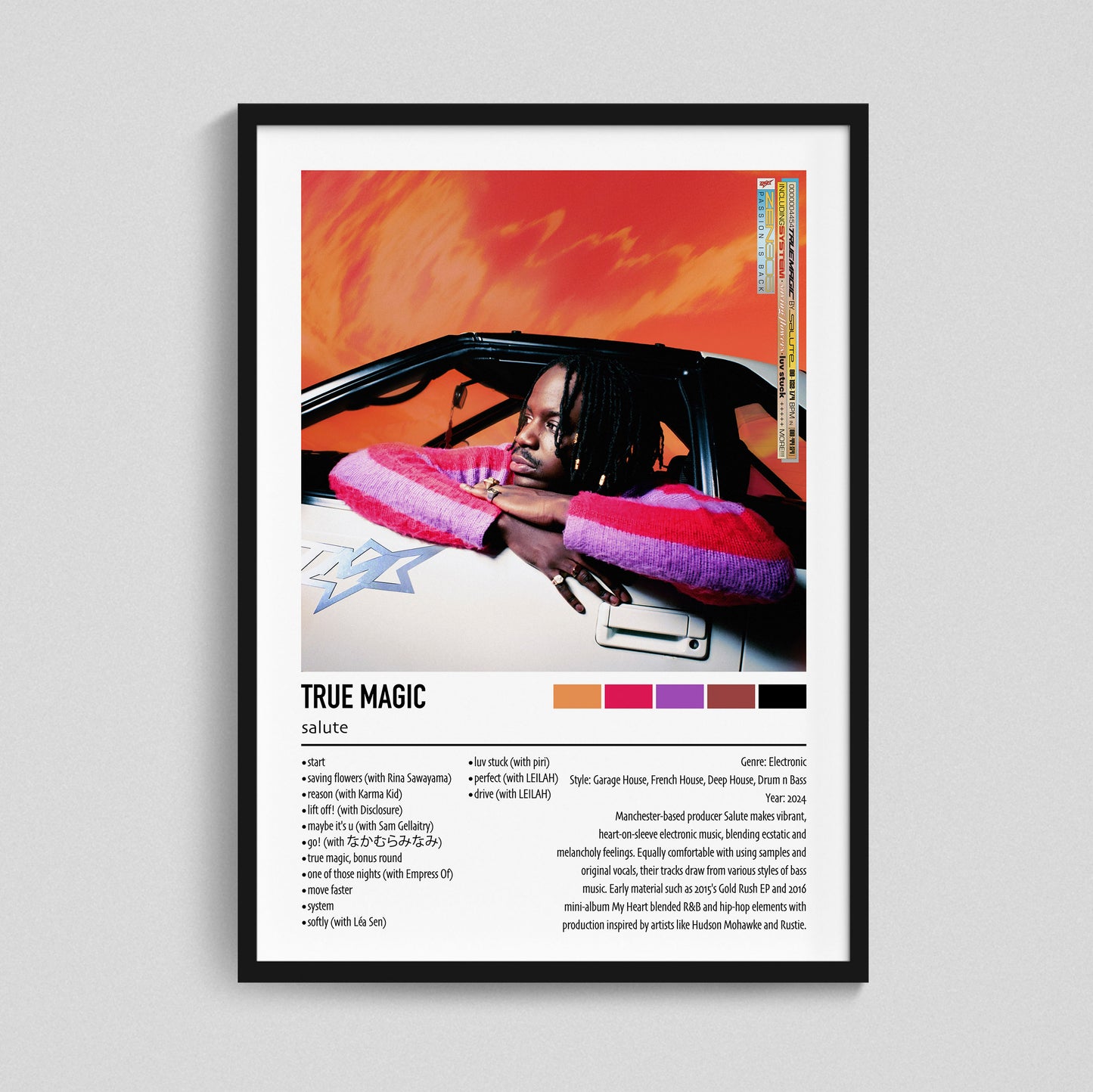 salute | TRUE MAGIC | Custom Album Cover Poster Print