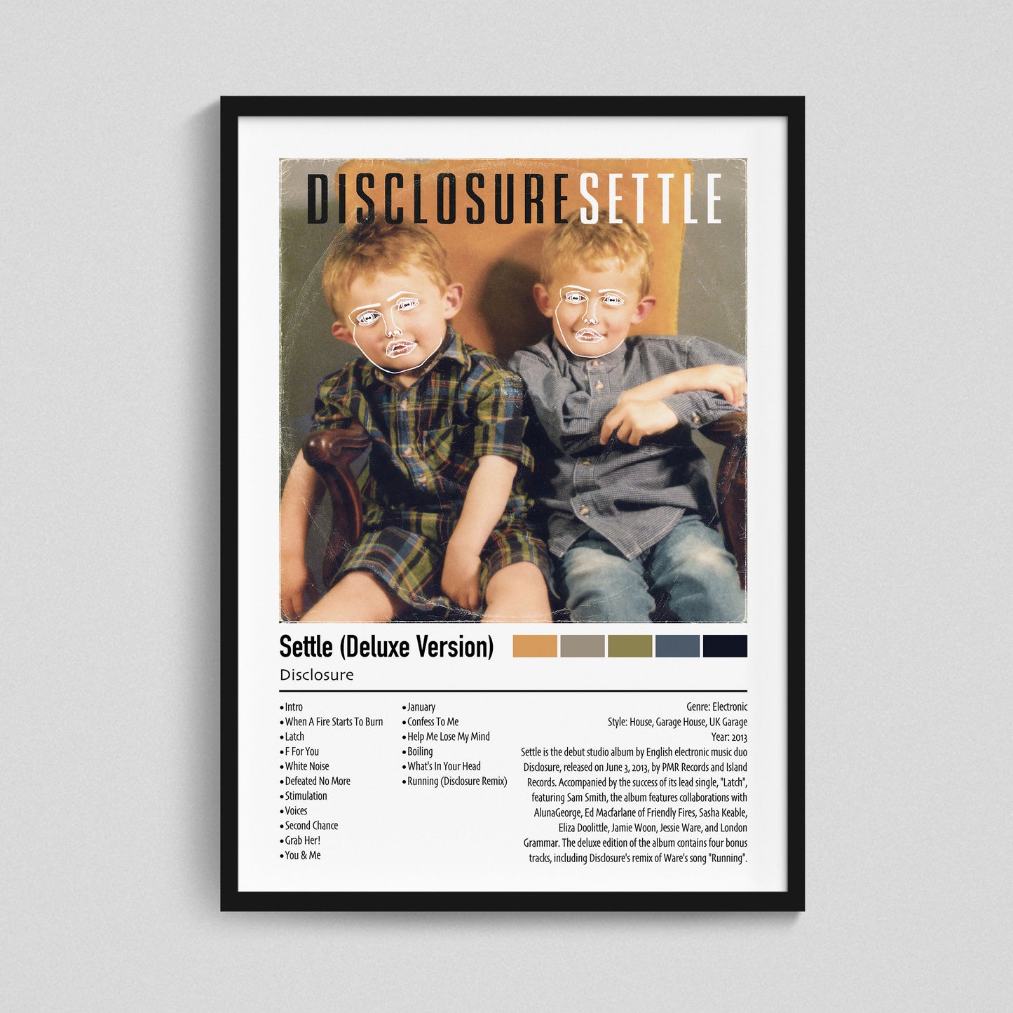 Disclosure | Settle (Deluxe Version) | Custom Album Cover Poster Print