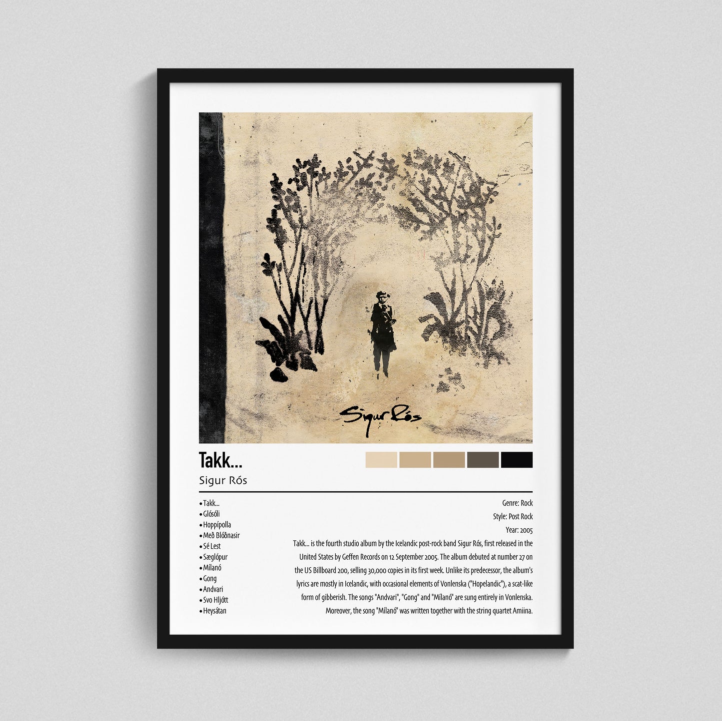 Sigur Rós | Takk... | Custom Album Cover Poster Print