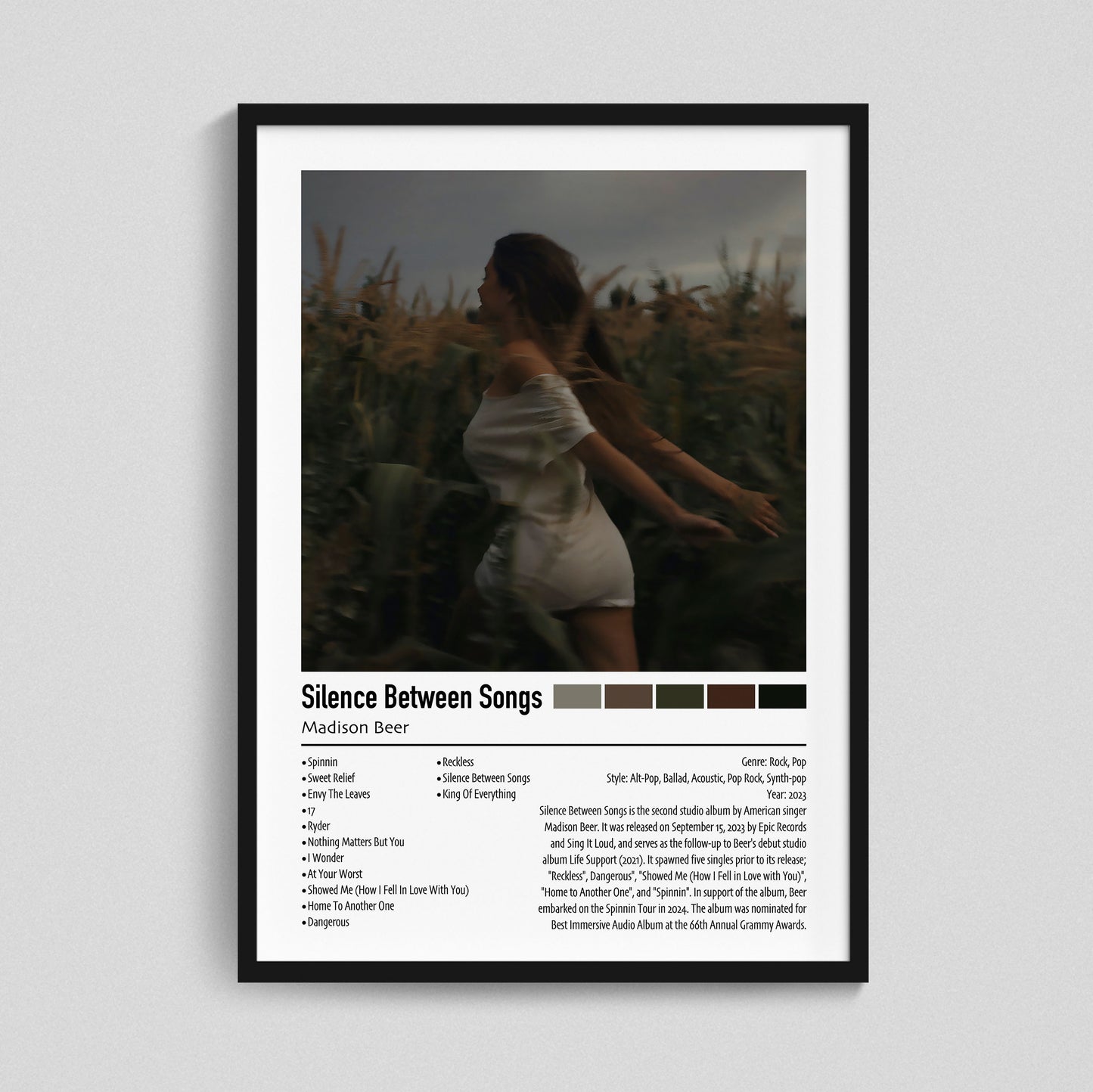 Madison Beer | Silence Between Songs | Custom Album Cover Poster Print