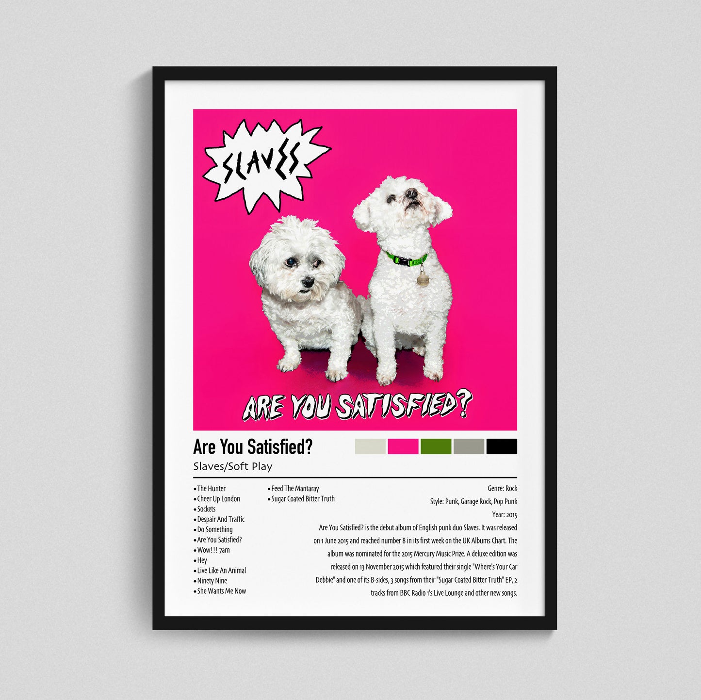 Slaves/Soft Play | Are You Satisfied | Custom Album Cover Poster Print