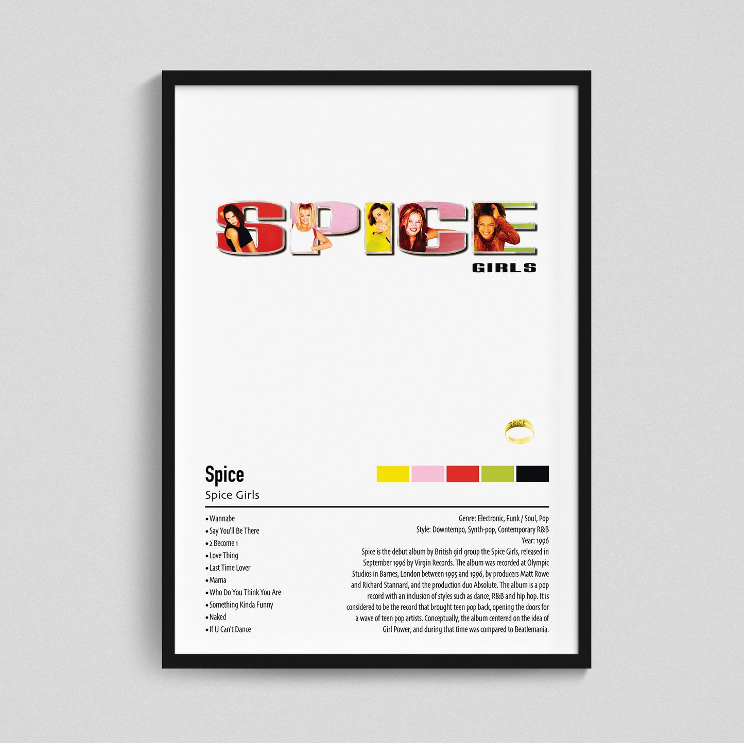 Spice Girls | Spice | Custom Album Cover Poster Print
