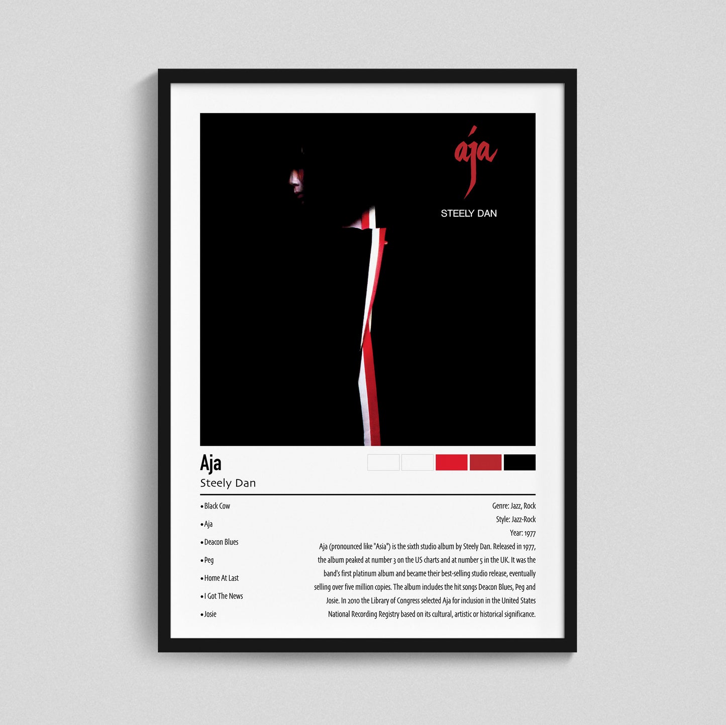 Steely Dan | Aja | Custom Album Cover Poster Print