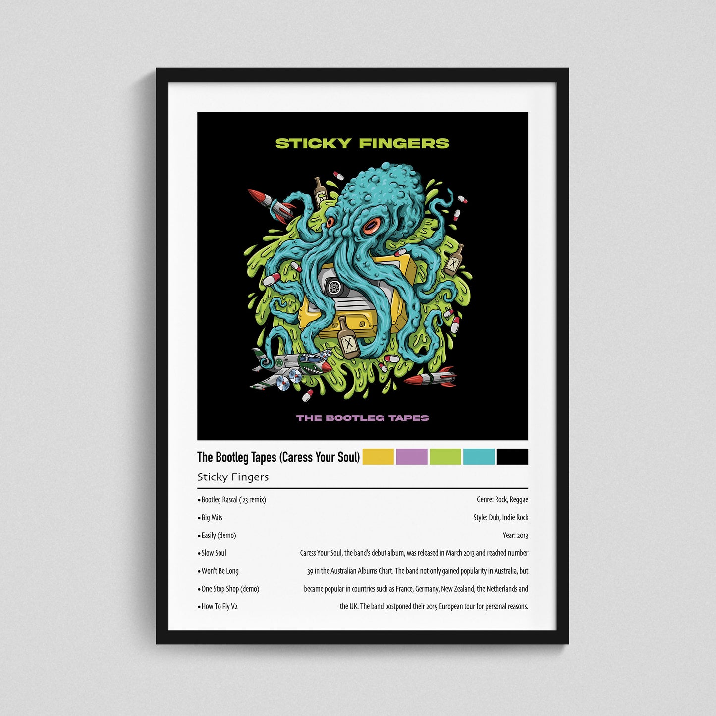 Sticky Fingers | The Bootleg Tapes (Caress Your Soul) | Custom Album Cover Poster Print