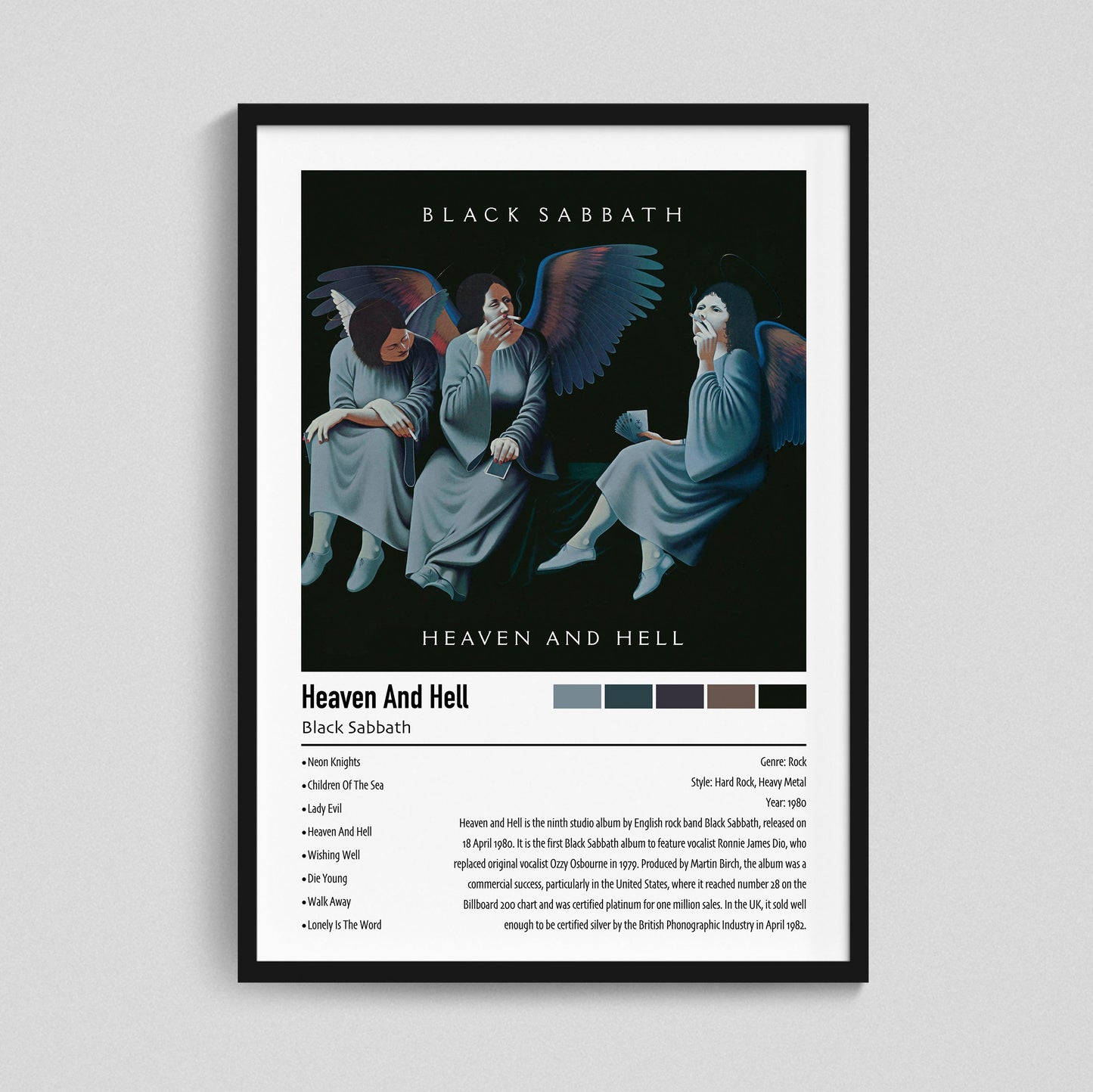 Black Sabbath | Heaven and Hell | Custom Album Cover Poster Print