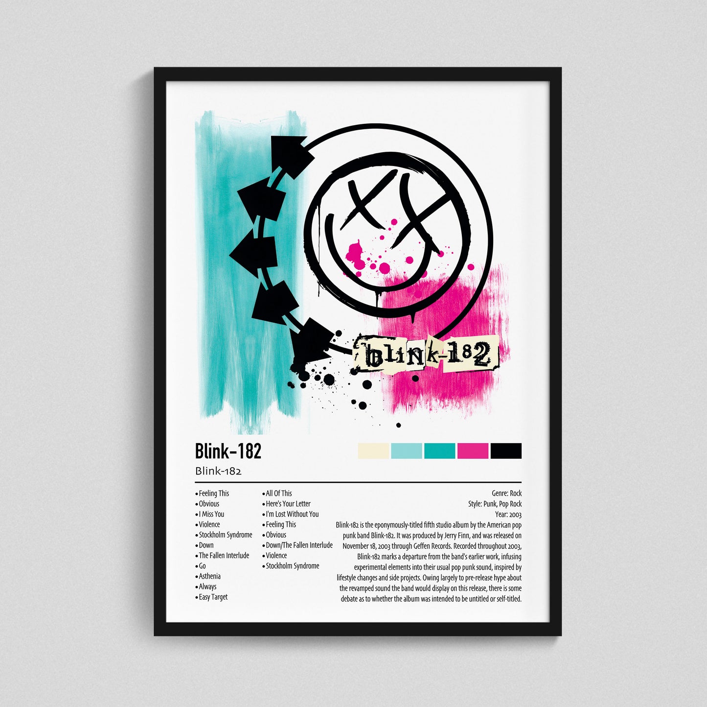 Blink-182 | Blink-182 | Custom Album Cover Poster Print