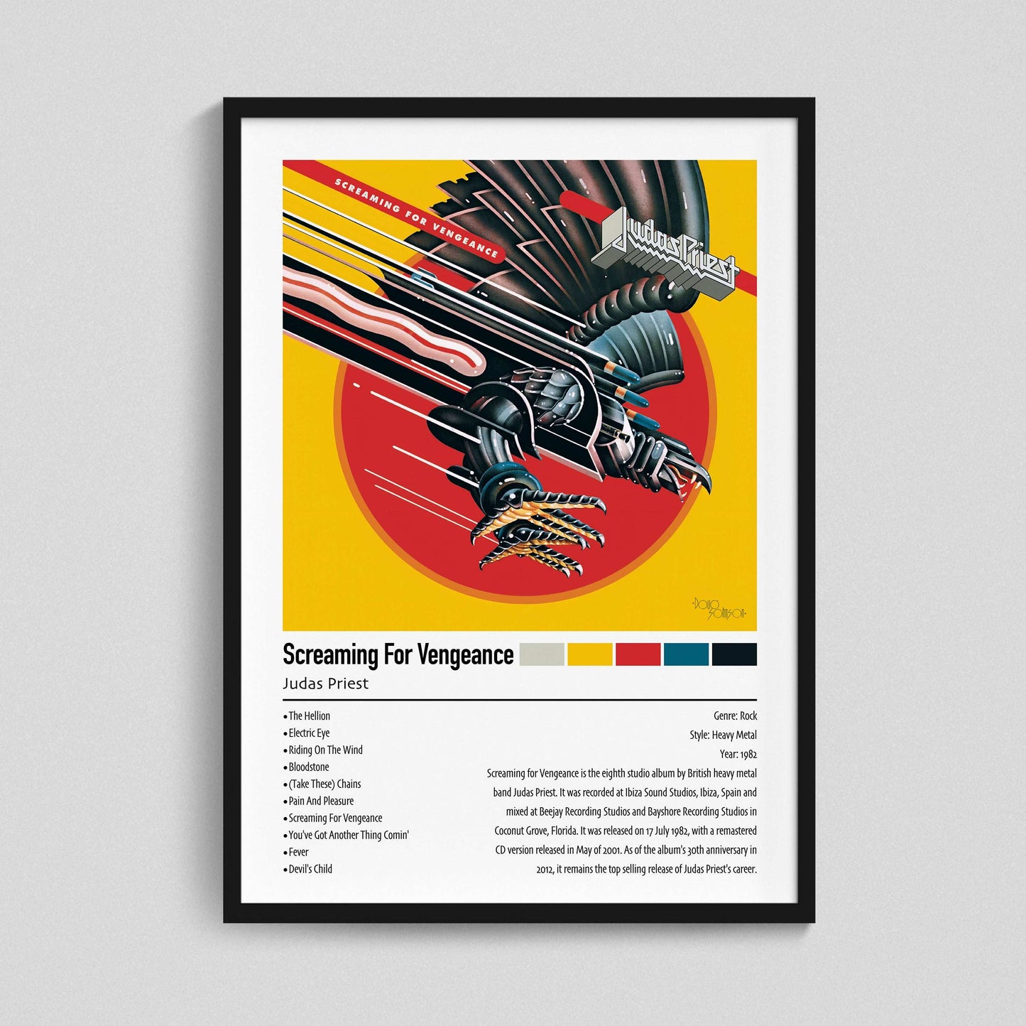 Judas Priest | Screaming For Vengeance | Custom Album Cover Poster Print