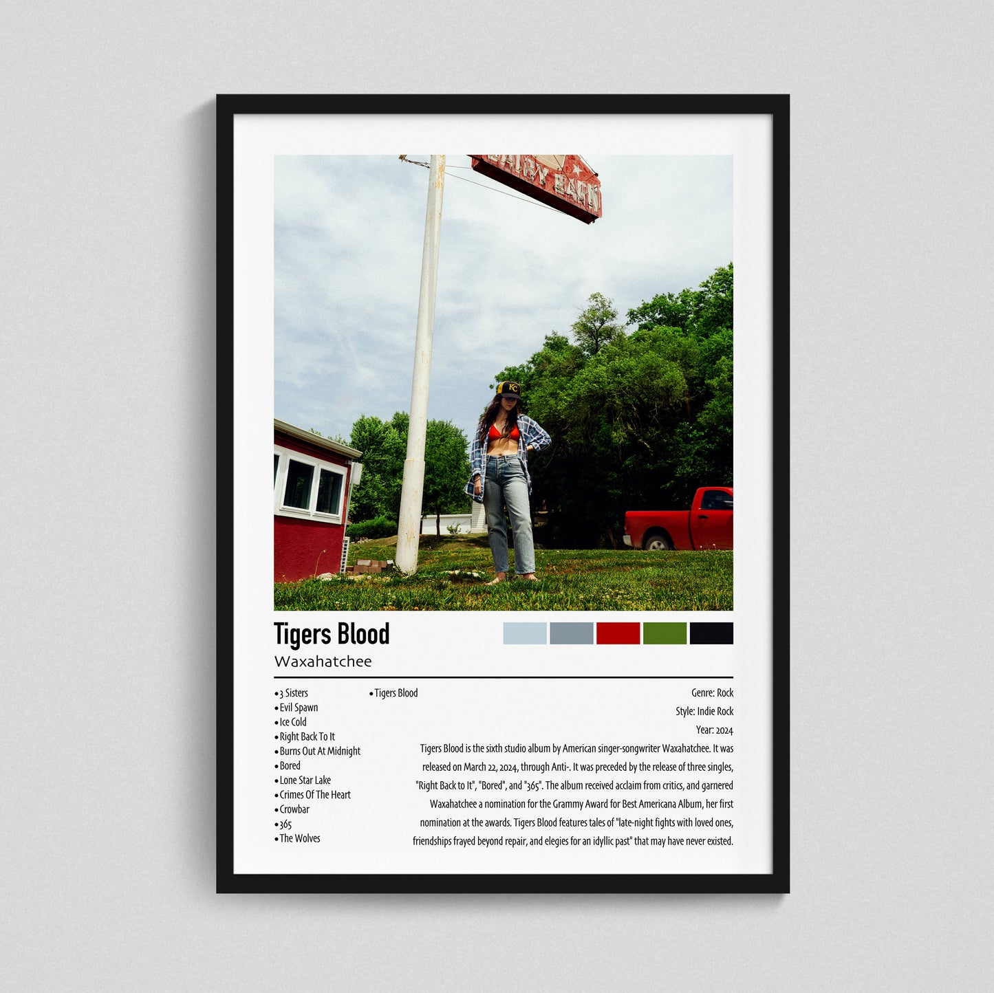 Waxahatchee | Tigers Blood | Custom Album Cover Poster Print