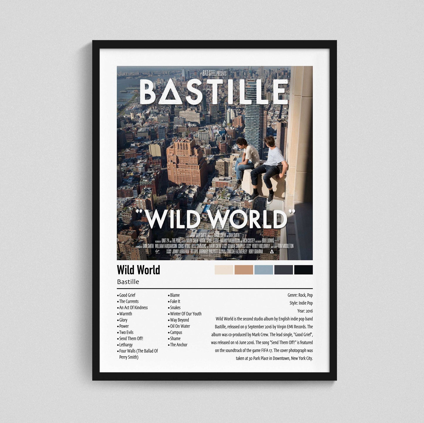 Bastille | Wild World | Custom Album Cover Poster Print
