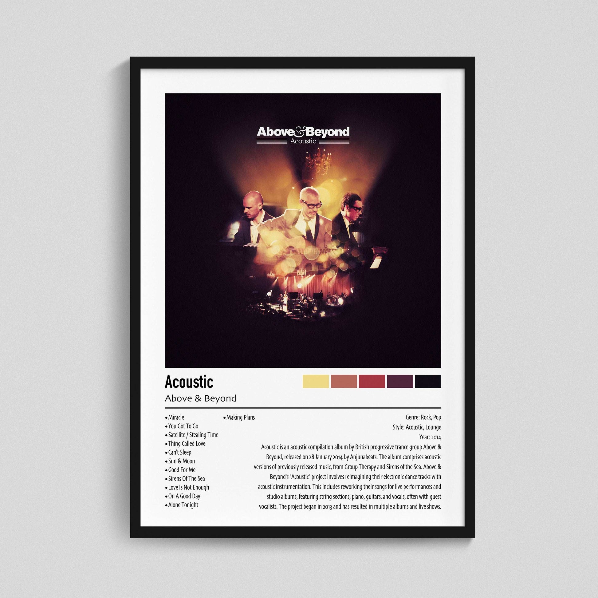 Above & Beyond | Acoustic | Custom Album Cover Poster Print