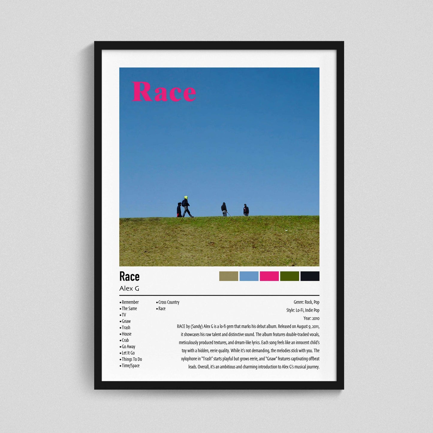 Alex G | Race | Custom Album Cover Poster Print