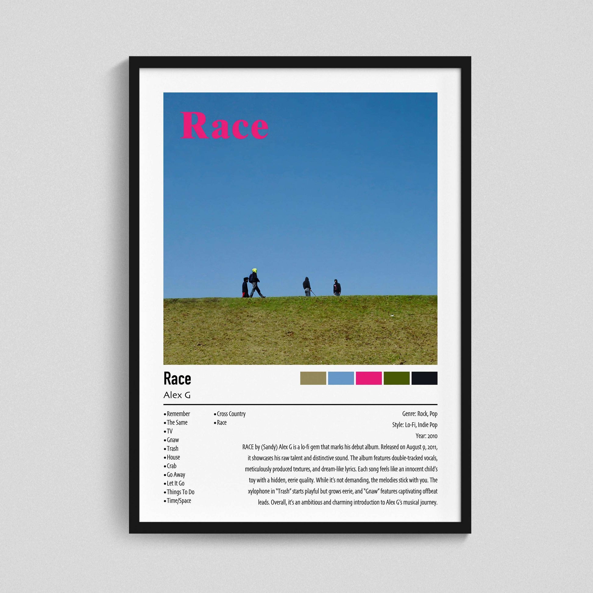 Alex G | Race | Custom Album Cover Poster Print