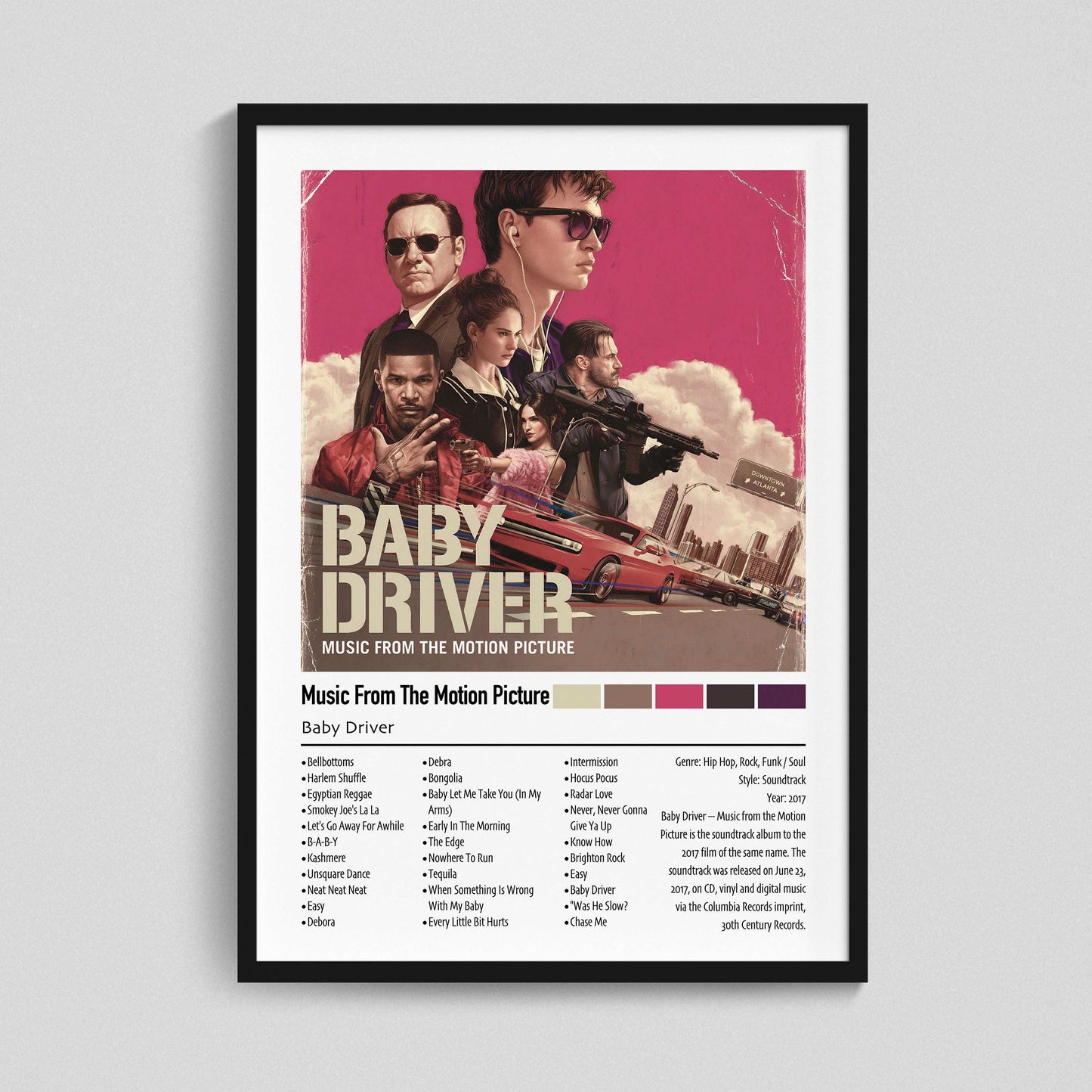 Various Artists | Baby Driver Soundtrack | Custom Album Cover Poster Print