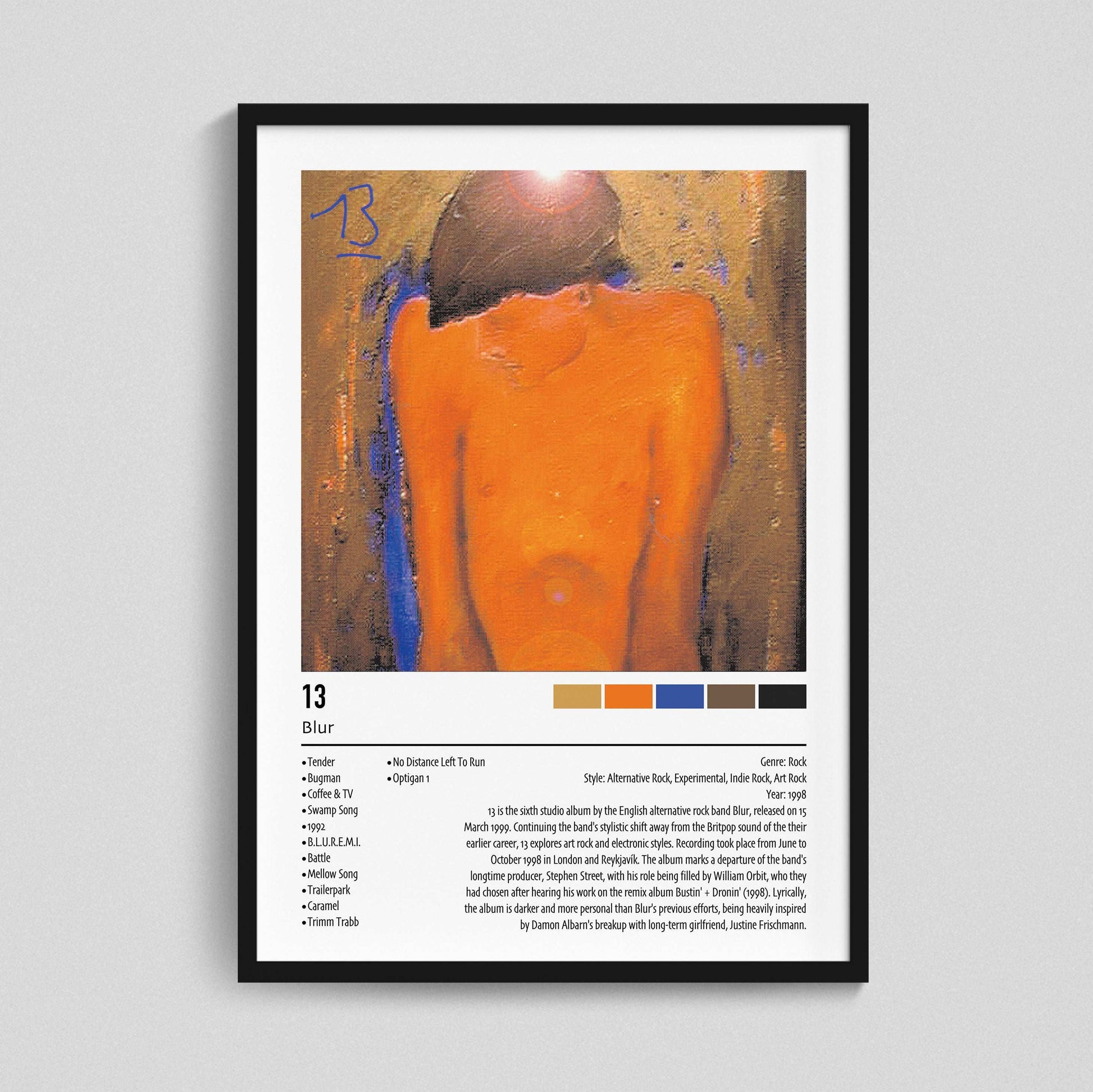 Blur | 13 | Custom Album Cover Poster Print
