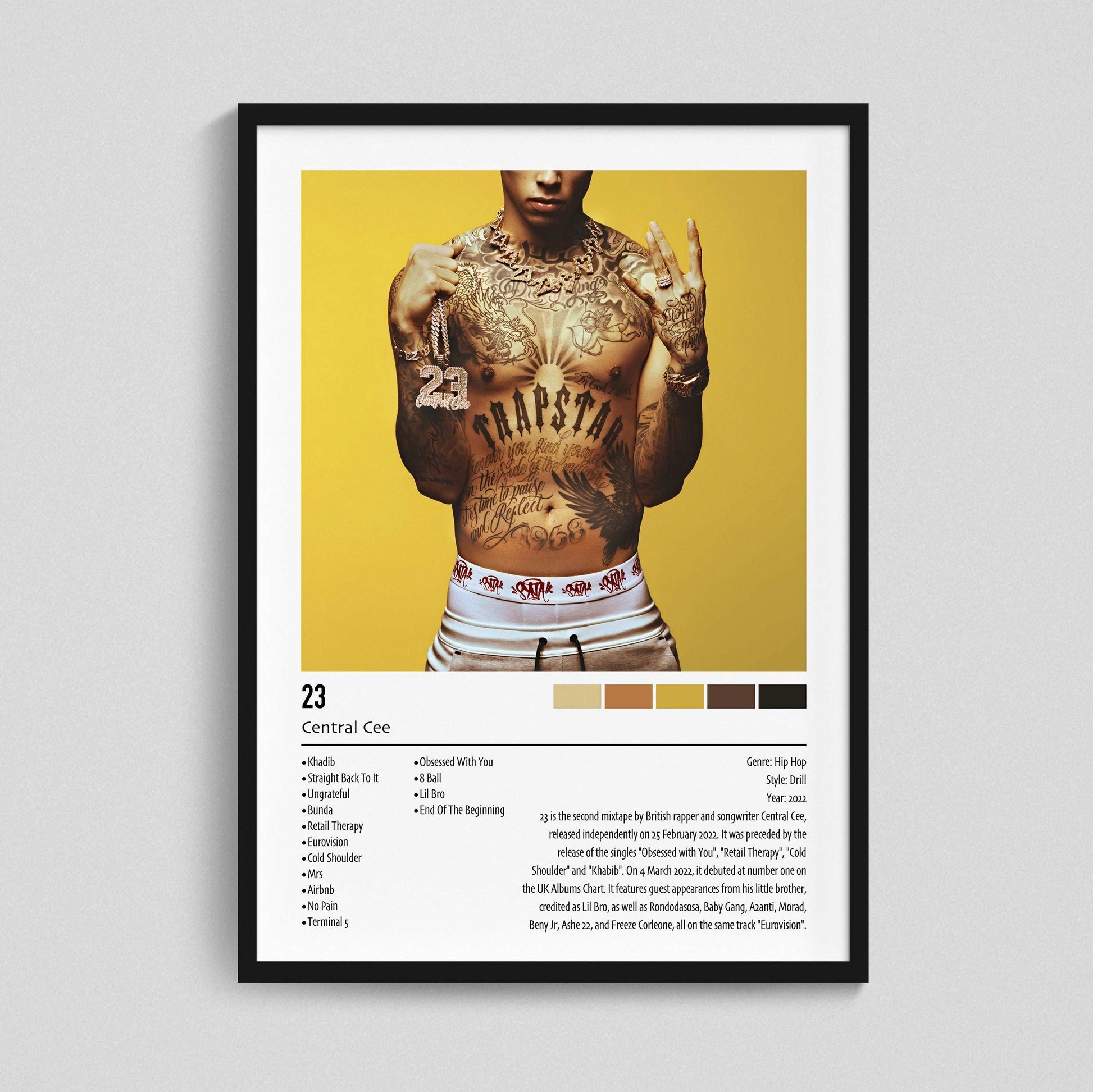 Central Cee | 23 | Custom Album Cover Poster Print