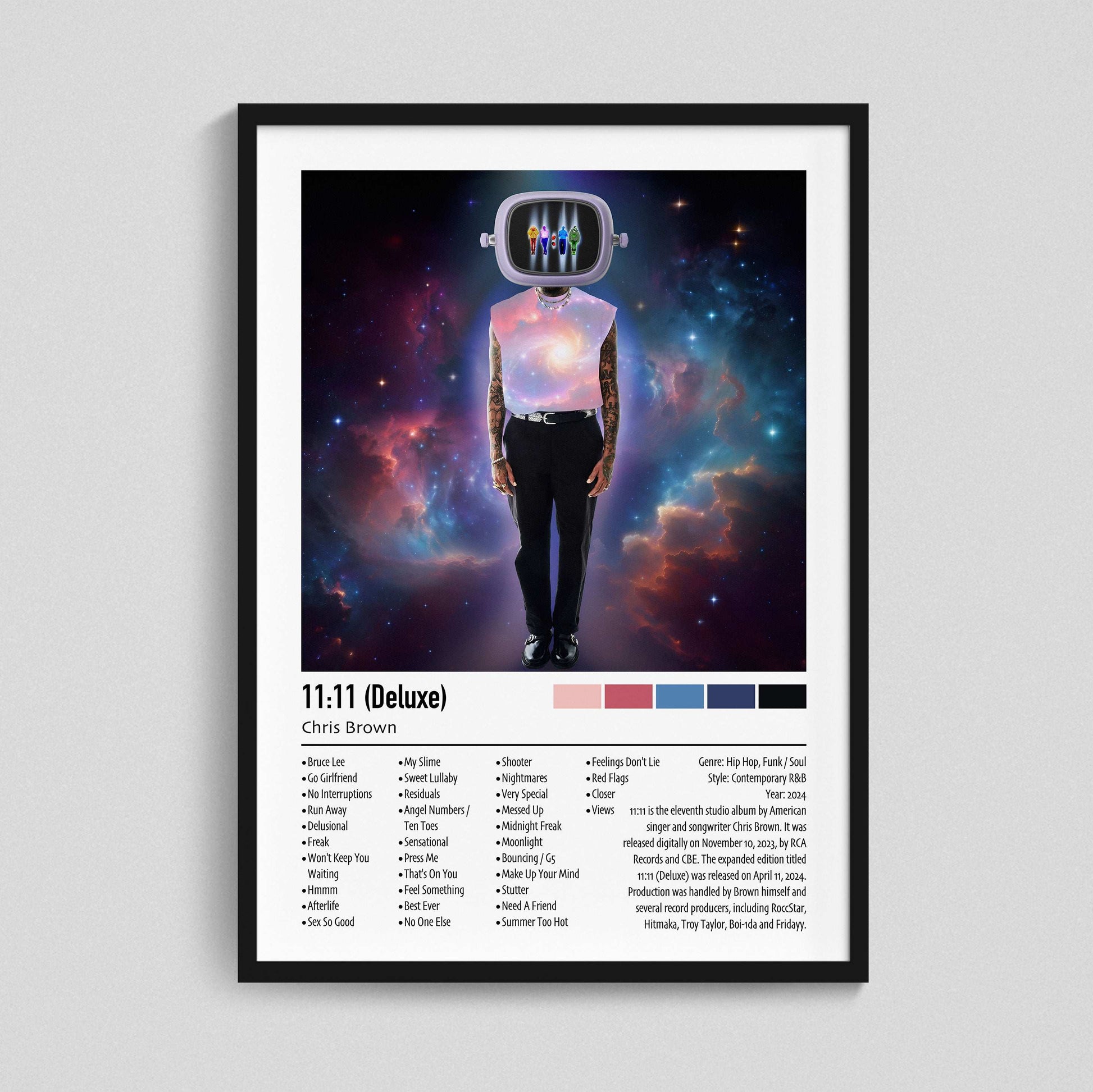 Chris Brown | 11:11 (Deluxe) | Custom Album Cover Poster Print