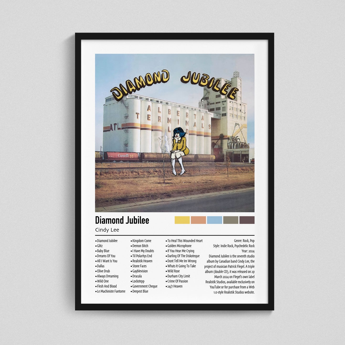 Cindy Lee | Diamond Jubilee | Custom Album Cover Poster Print