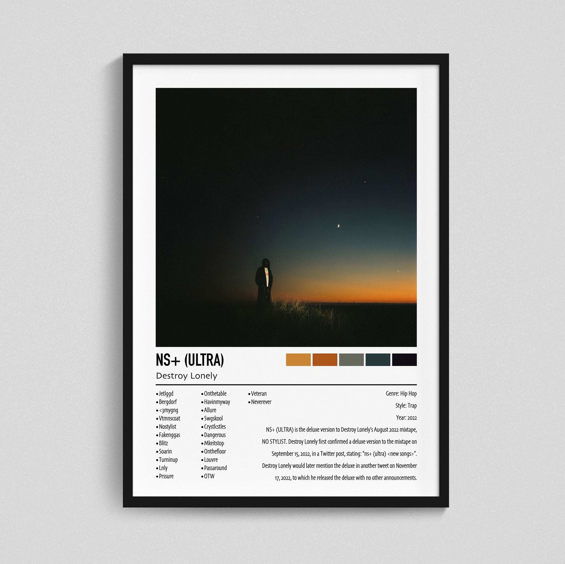 Destroy Lonely | NS+ (ULTRA) | Custom Album Cover Poster Print