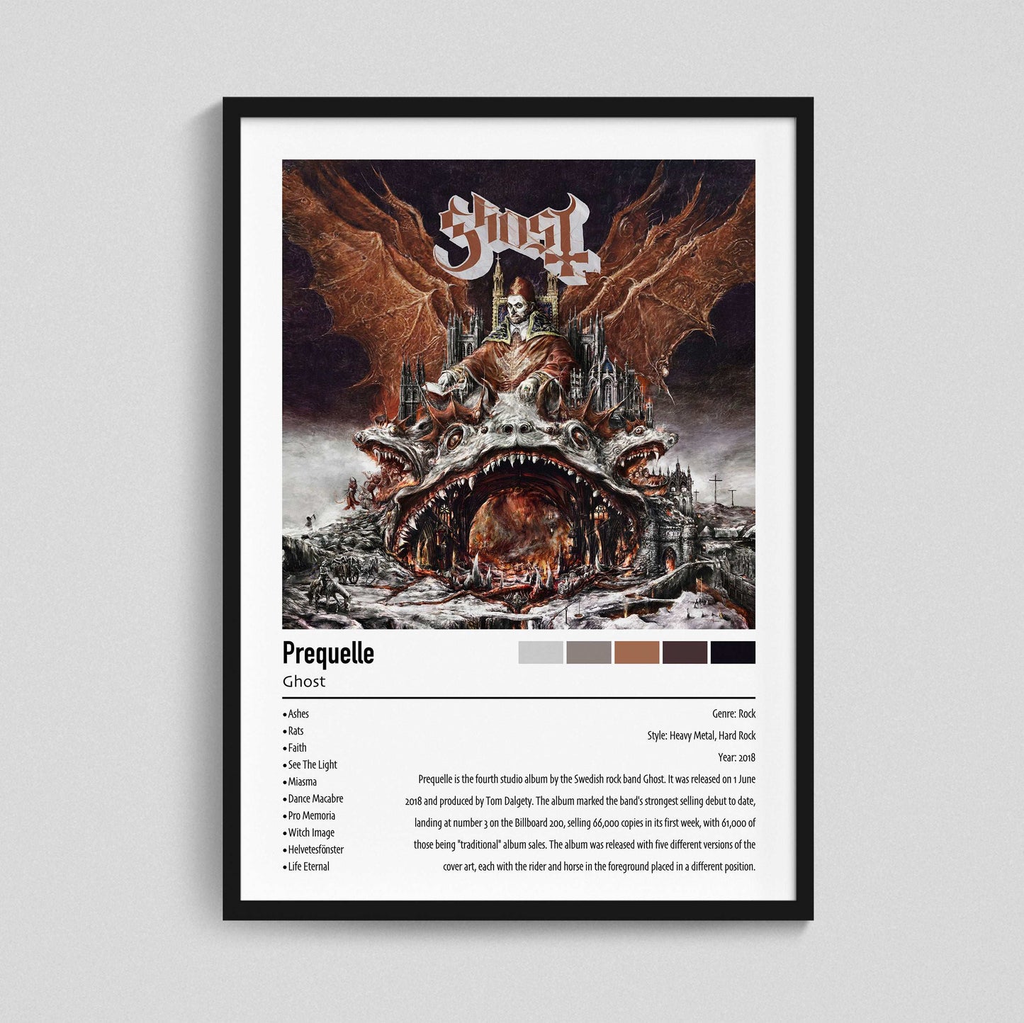 Ghost | Prequelle | Custom Album Cover Poster Print